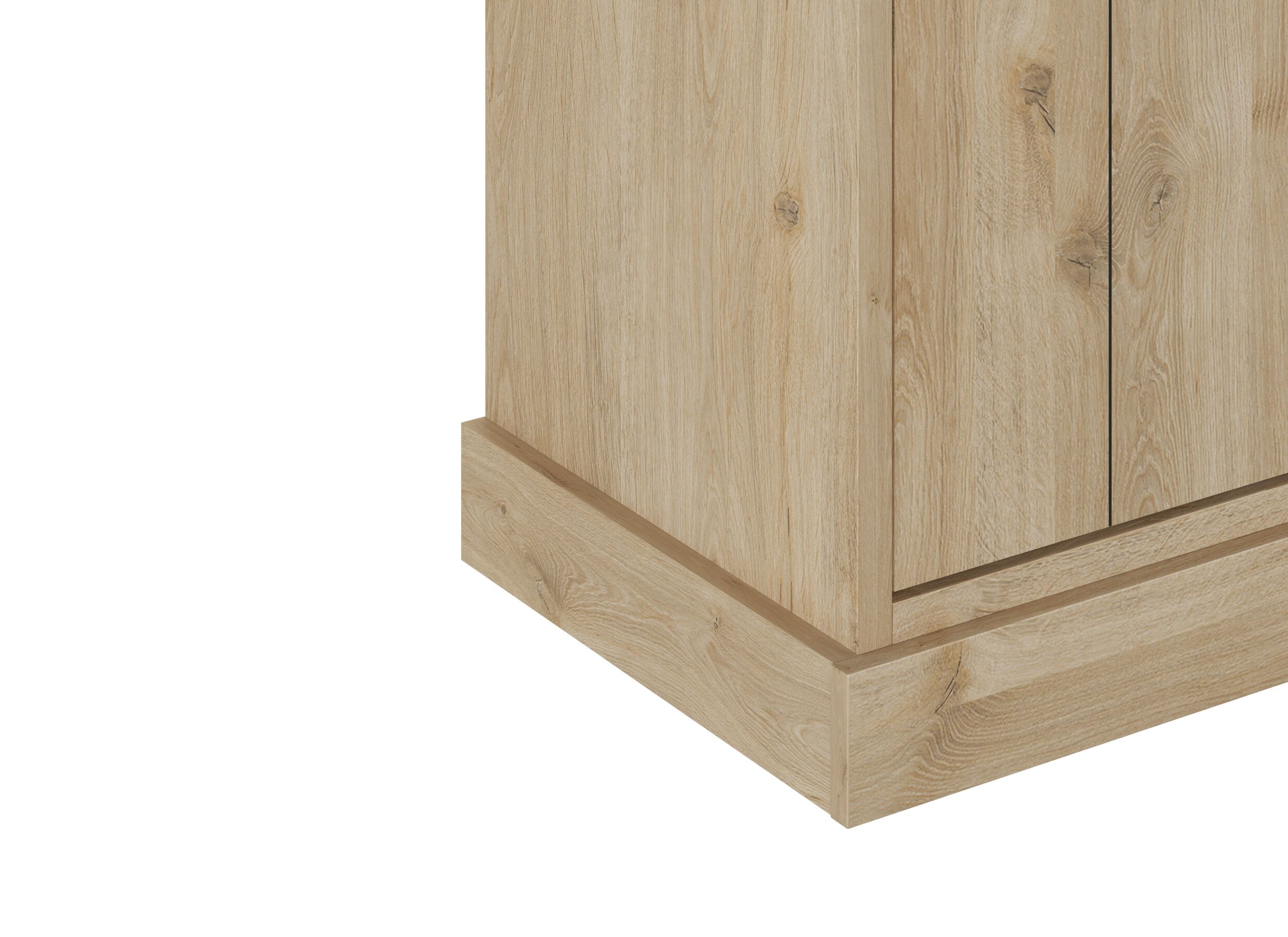 Detailfoto - Vitrinekast Valencia 240cm - melamine - lichte eik