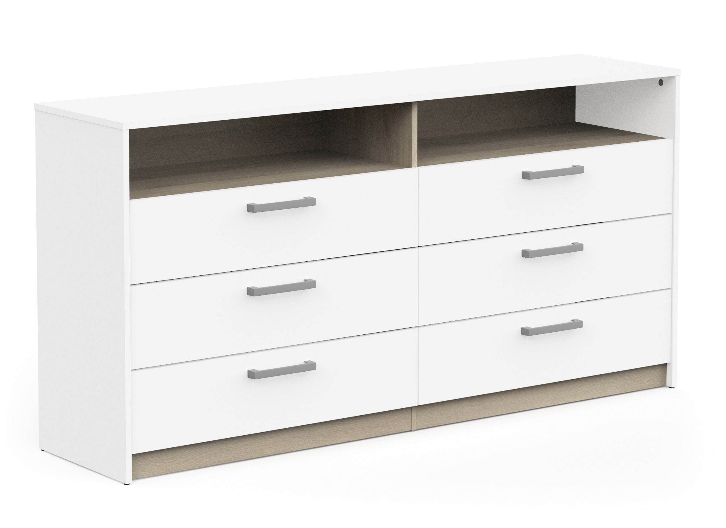 Hoofdfoto - Commode Watson 163x41x103cm - decor - wit/kronberg eik