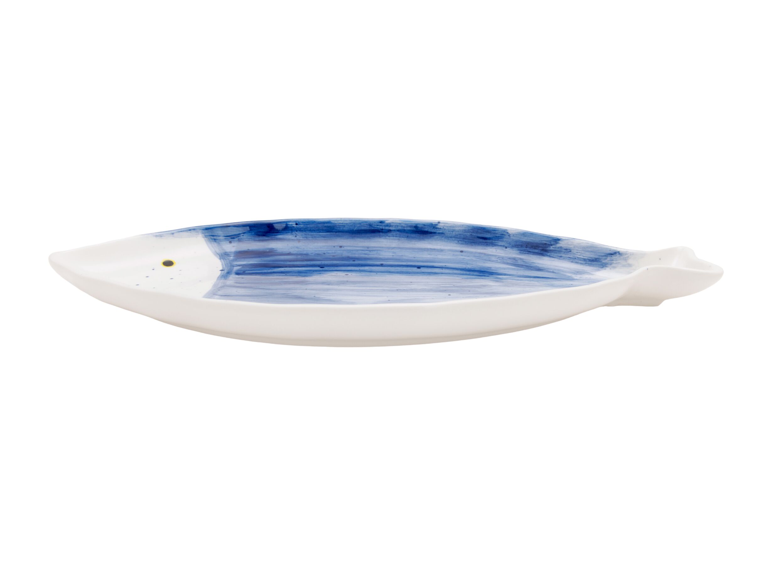 Aperçu - Assiette à dessert Coral 43x19,7cm - porcelaine - blanc/bleu