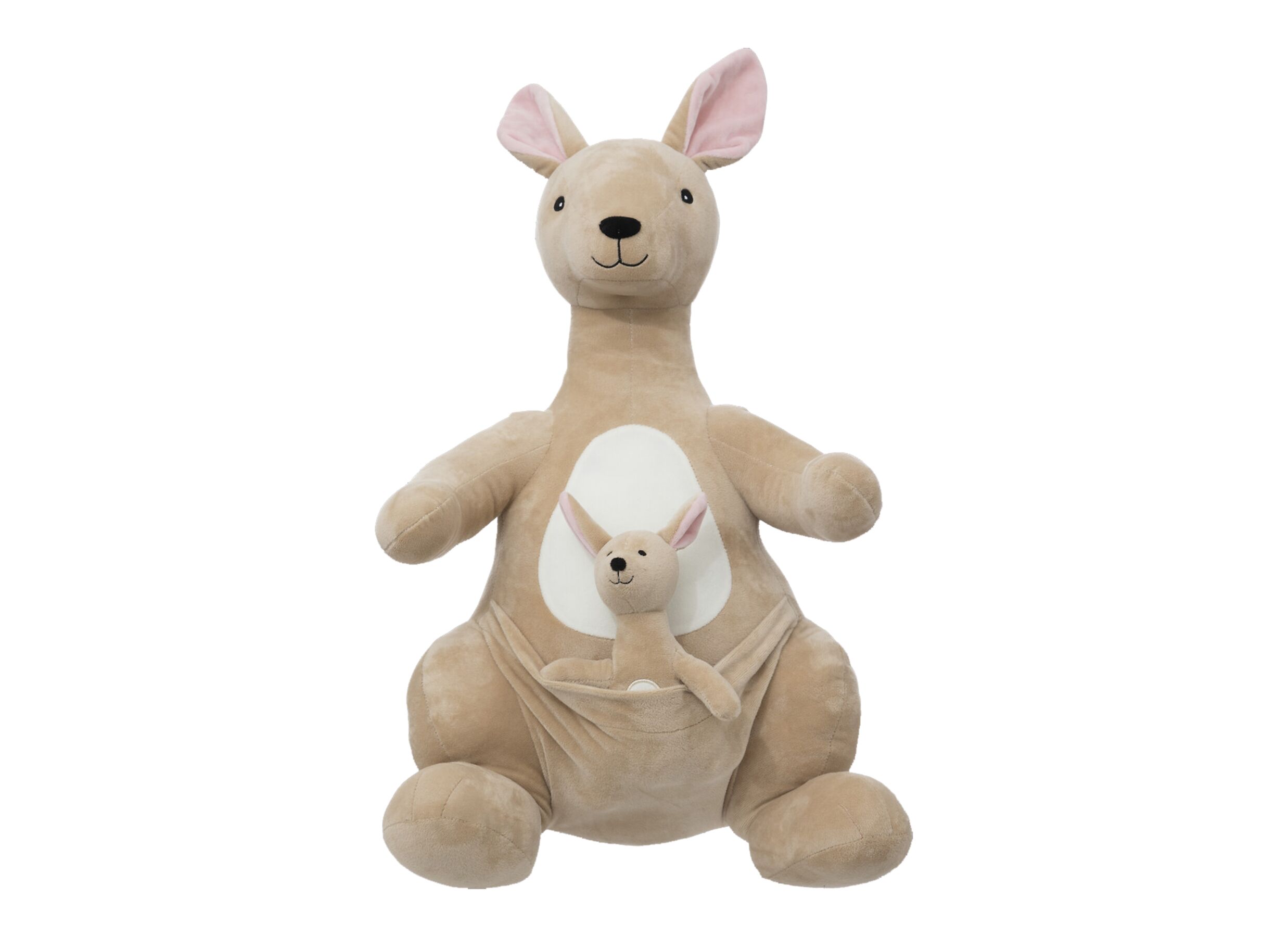 Overzichtsfoto - Knuffel Kangourou Blake H63cm - gerecycleerde polyester - beige