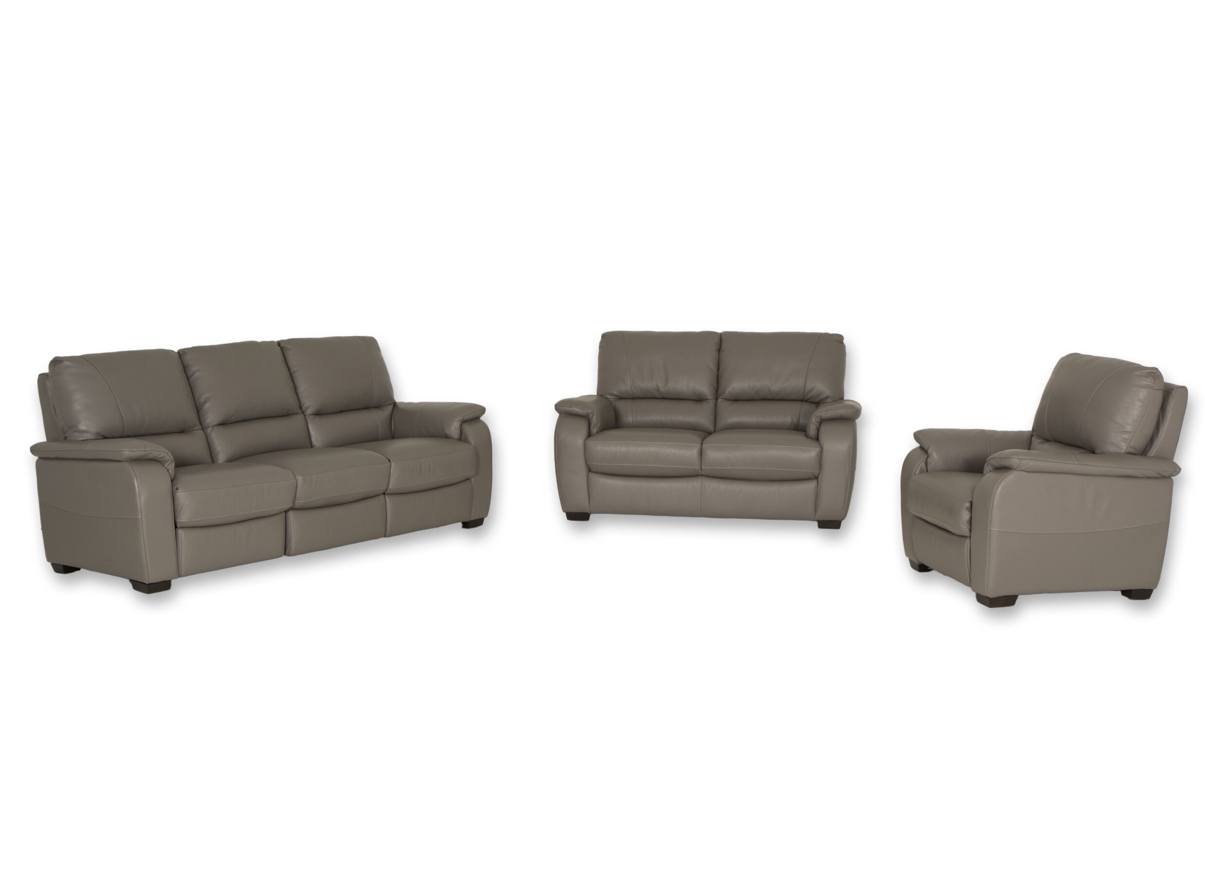 Zetel Barbiero 3+2+1-zit - leder - elephant taupe met relax