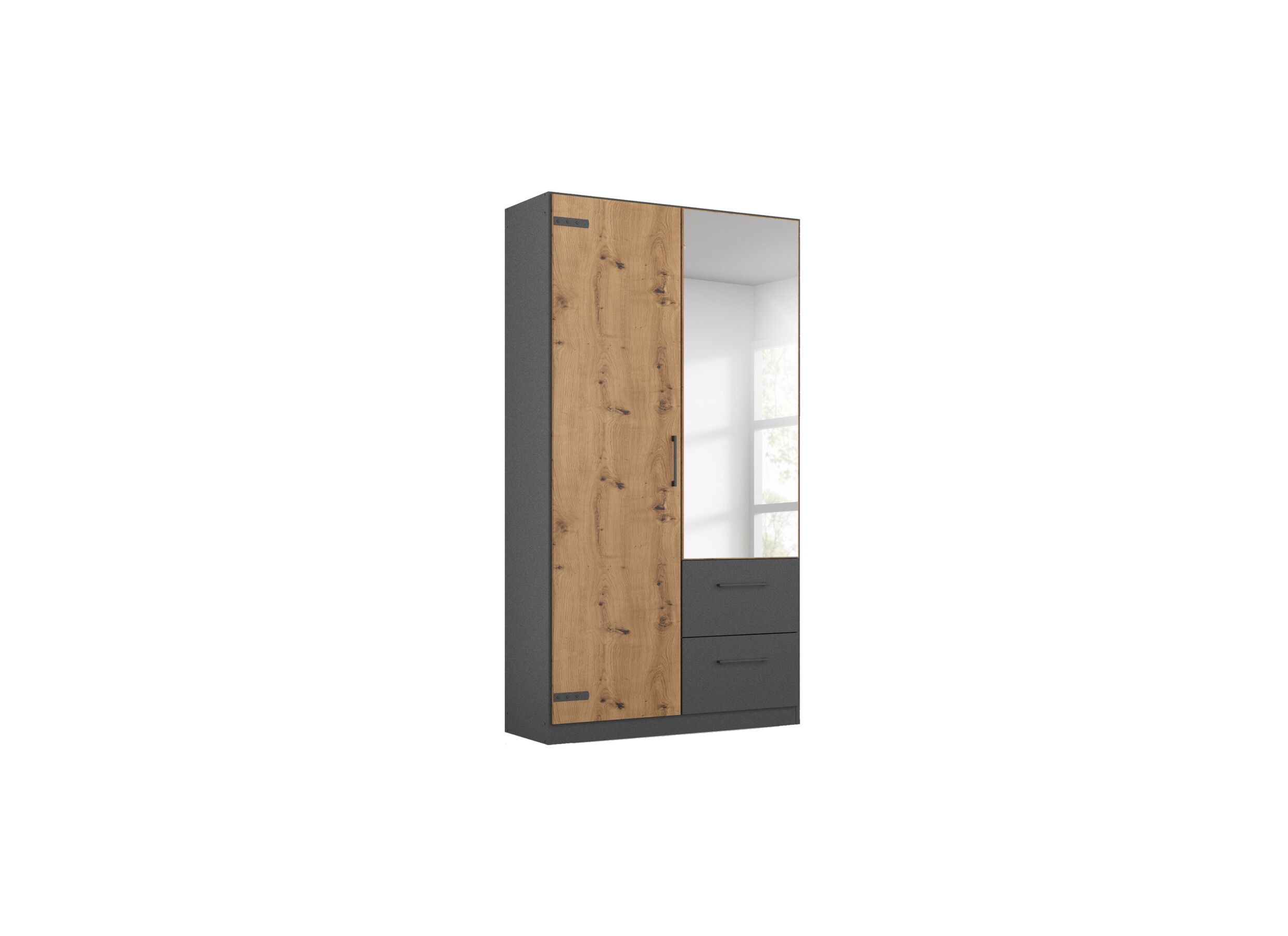 Garde-robe Butte 91cm - Garde-robe Butte 91cm - décor - chêne artisanal/gris