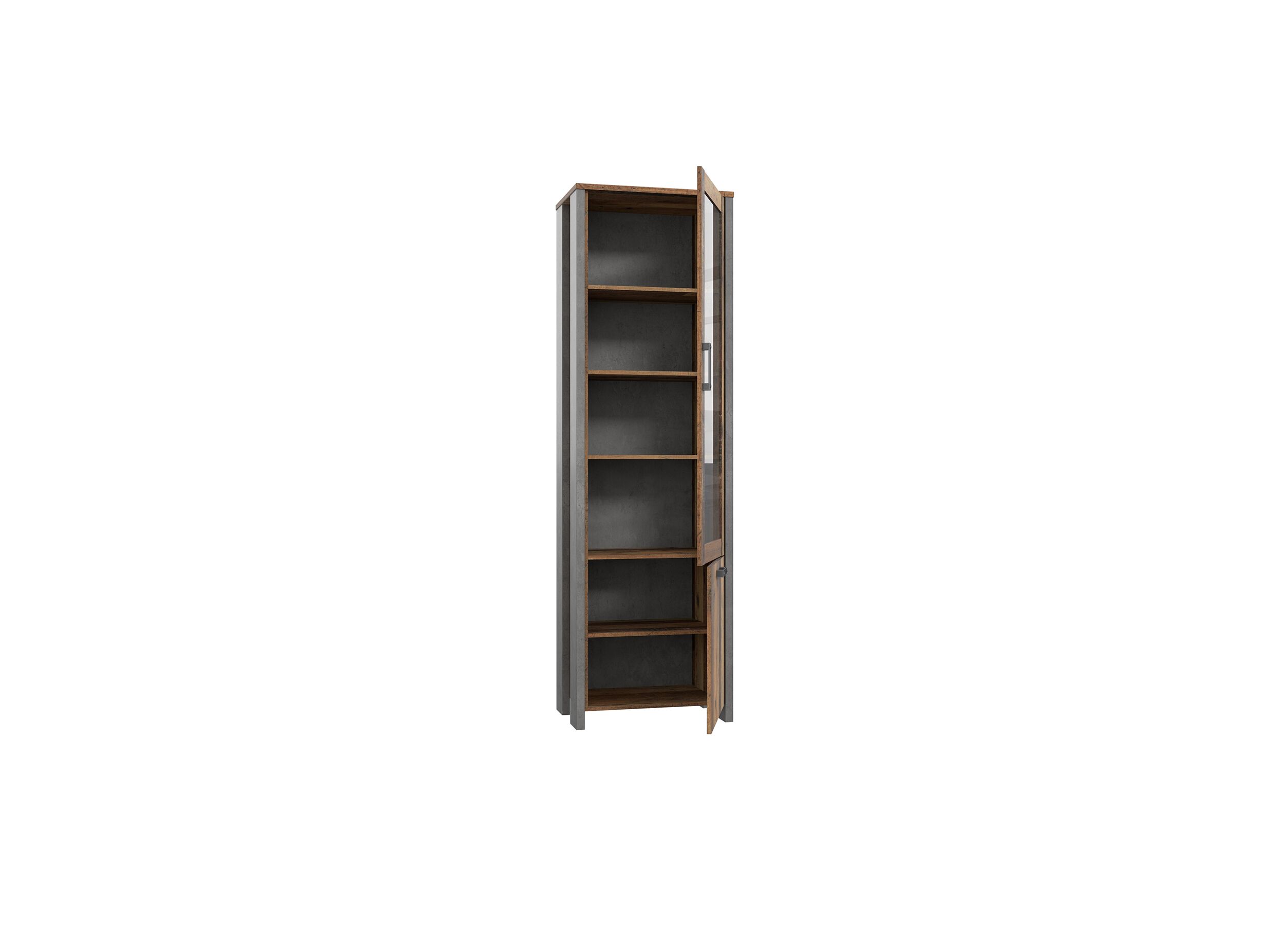 Vitrinekast Clif 62cm - decor - old wood/beton