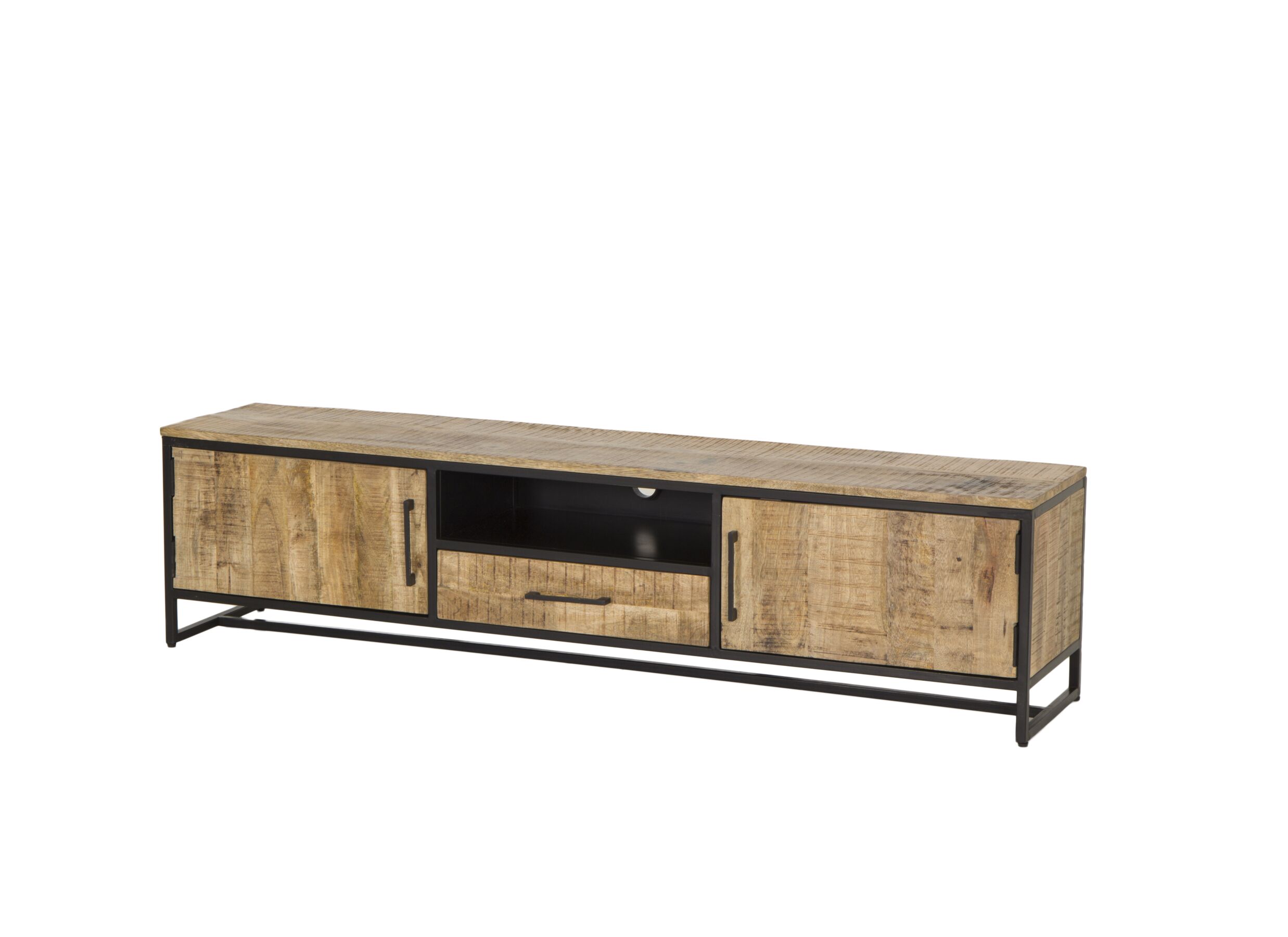 Meuble TV Woodcraft 190cm - manguier massif - brun