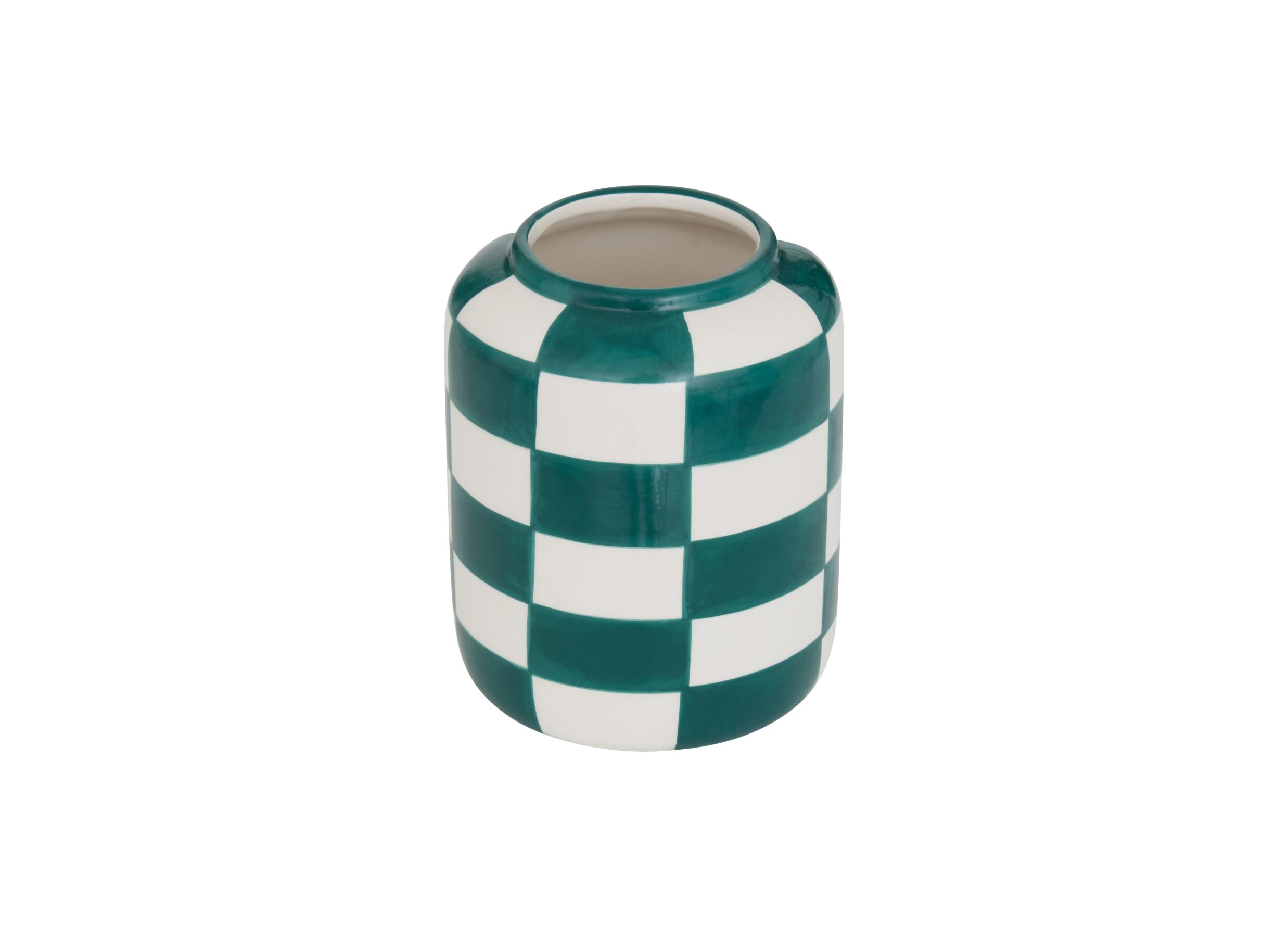 Aperçu - Vase Damier H14cm - dolomite - multicolore
