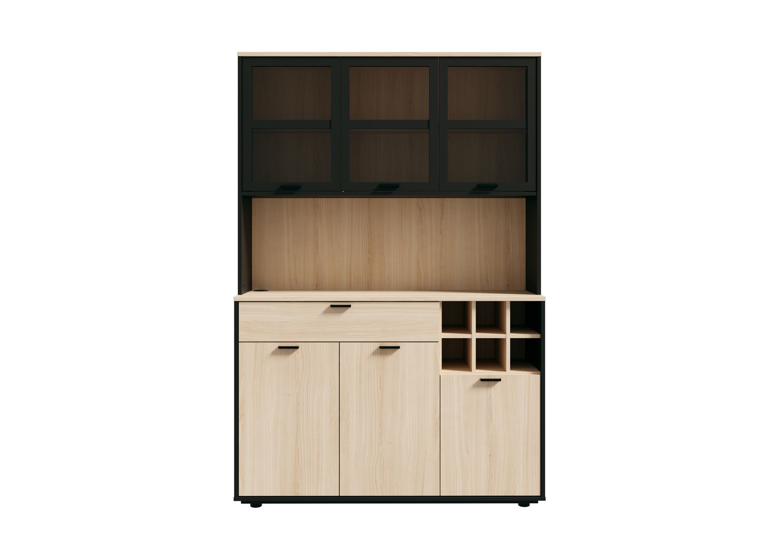 Overzichtsfoto - Keukenkast Mantek 120cm - decor - riva eik/zwart