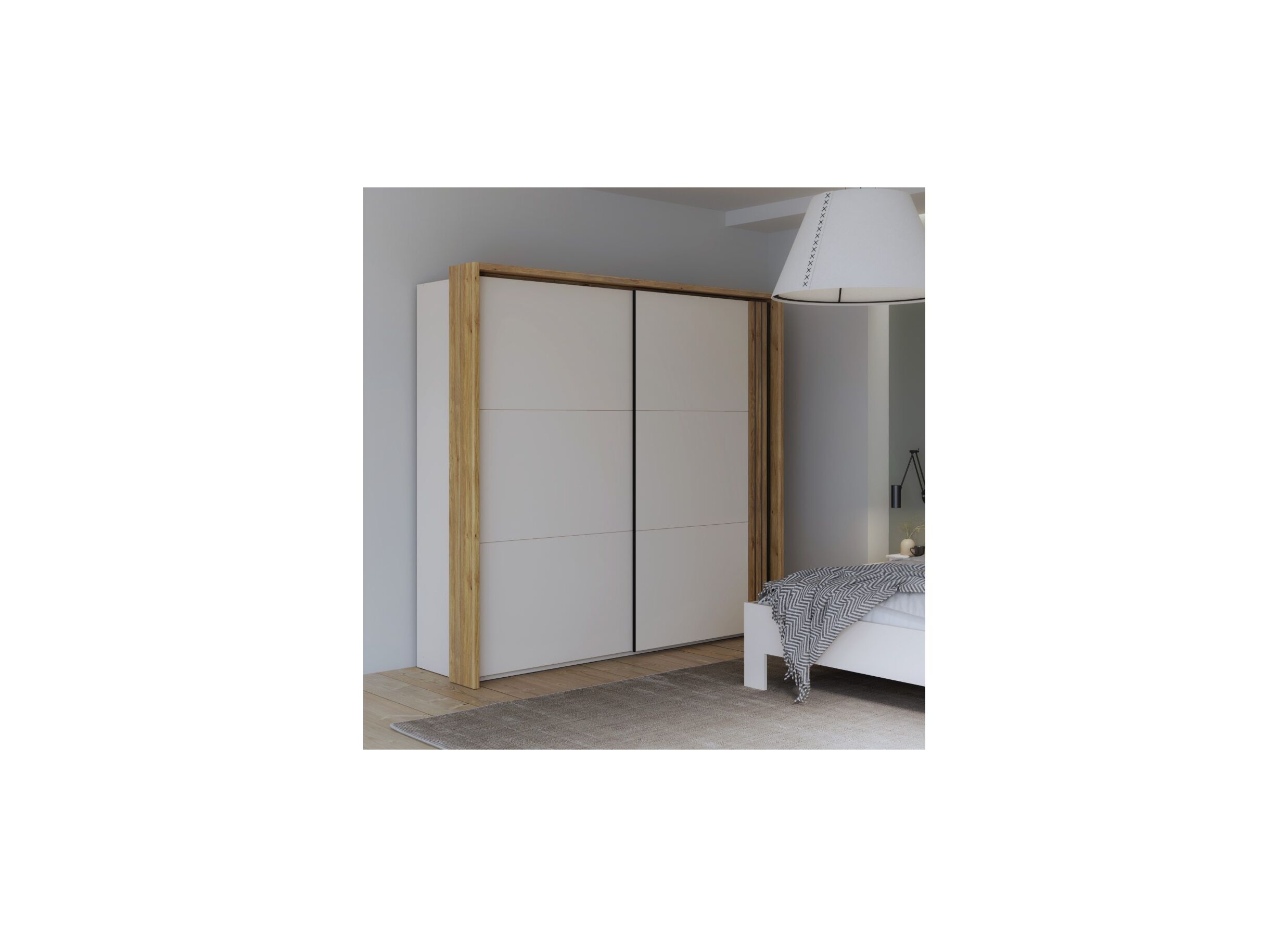 Encadrement pour armoire Waikato 220cm - panneau décor - chêne mauvella