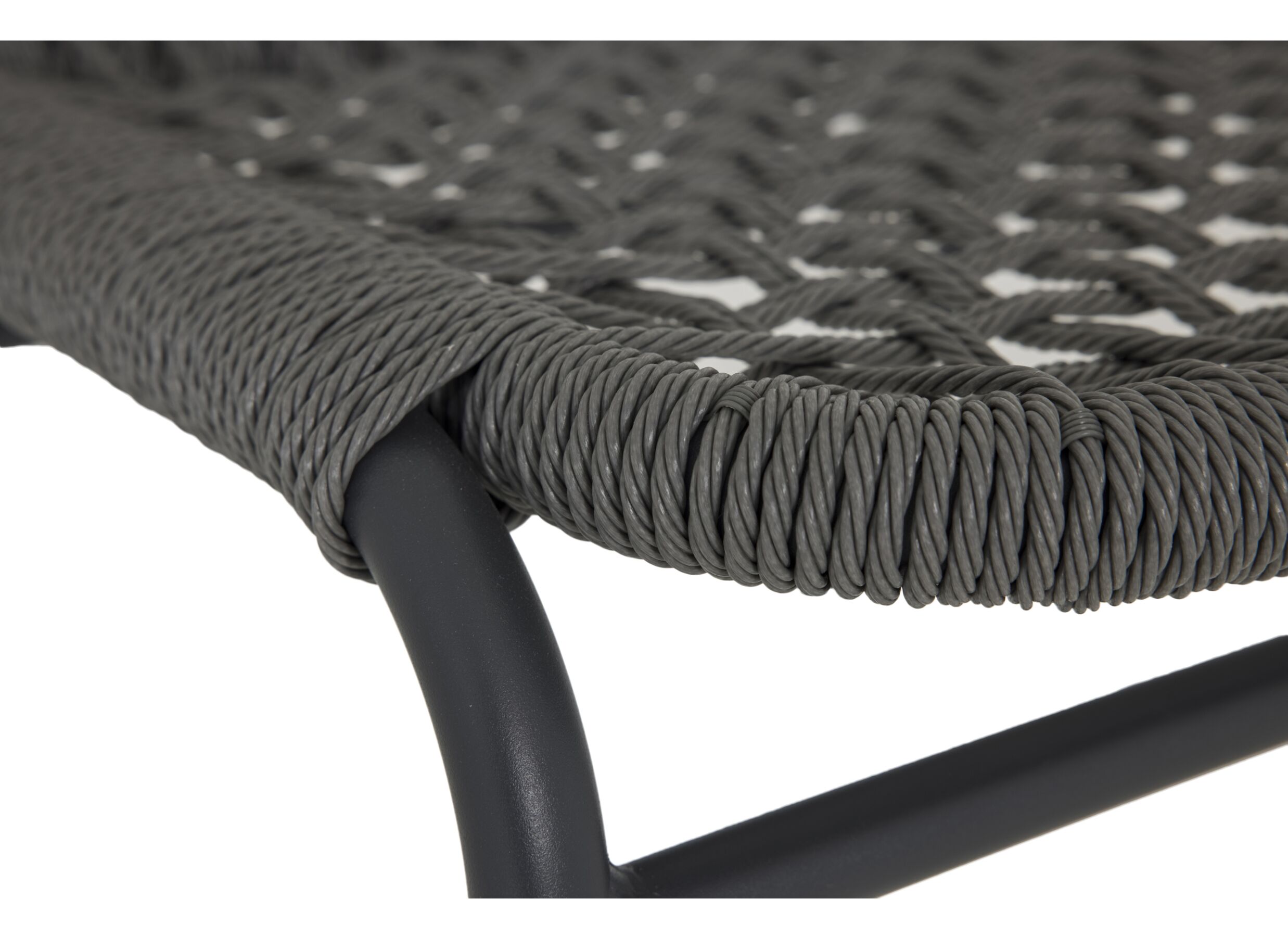 Chaise de jardin Hopi 55x61x81cm - artificial rattan - anthracite