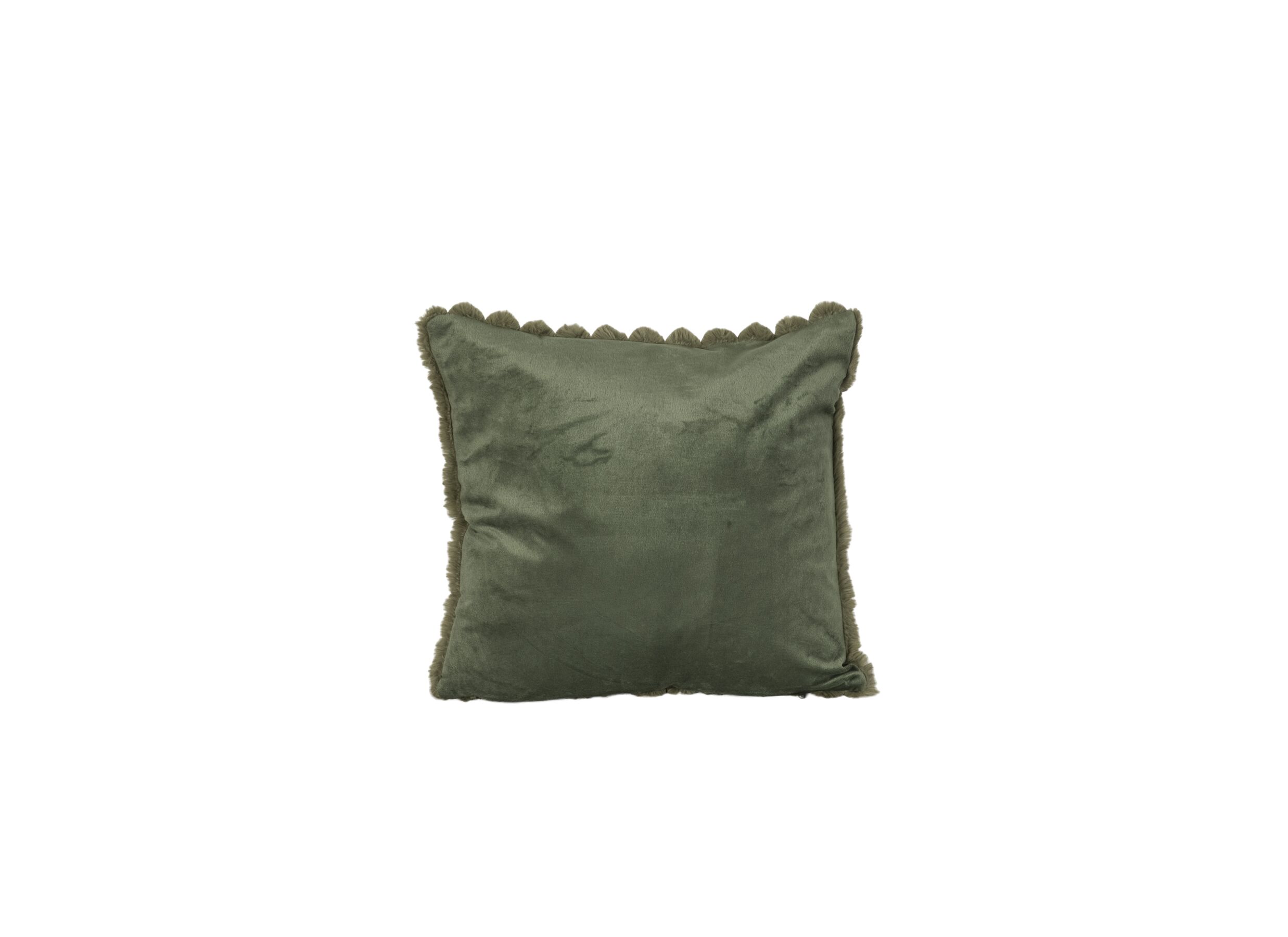Detail - Coussin Gabriella 45x45cm - imitation fourrure de lapin - vert
