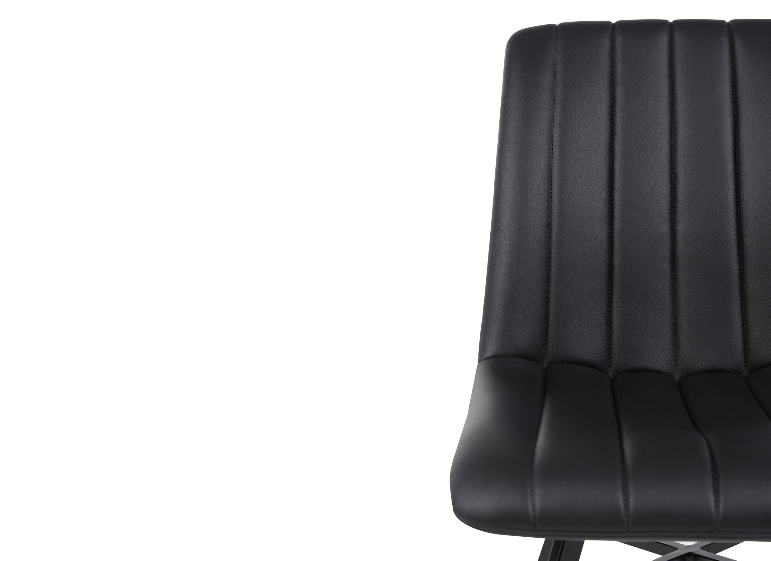 Detail - Chaise Gorgo 58x51x86cm - similicuir - noir