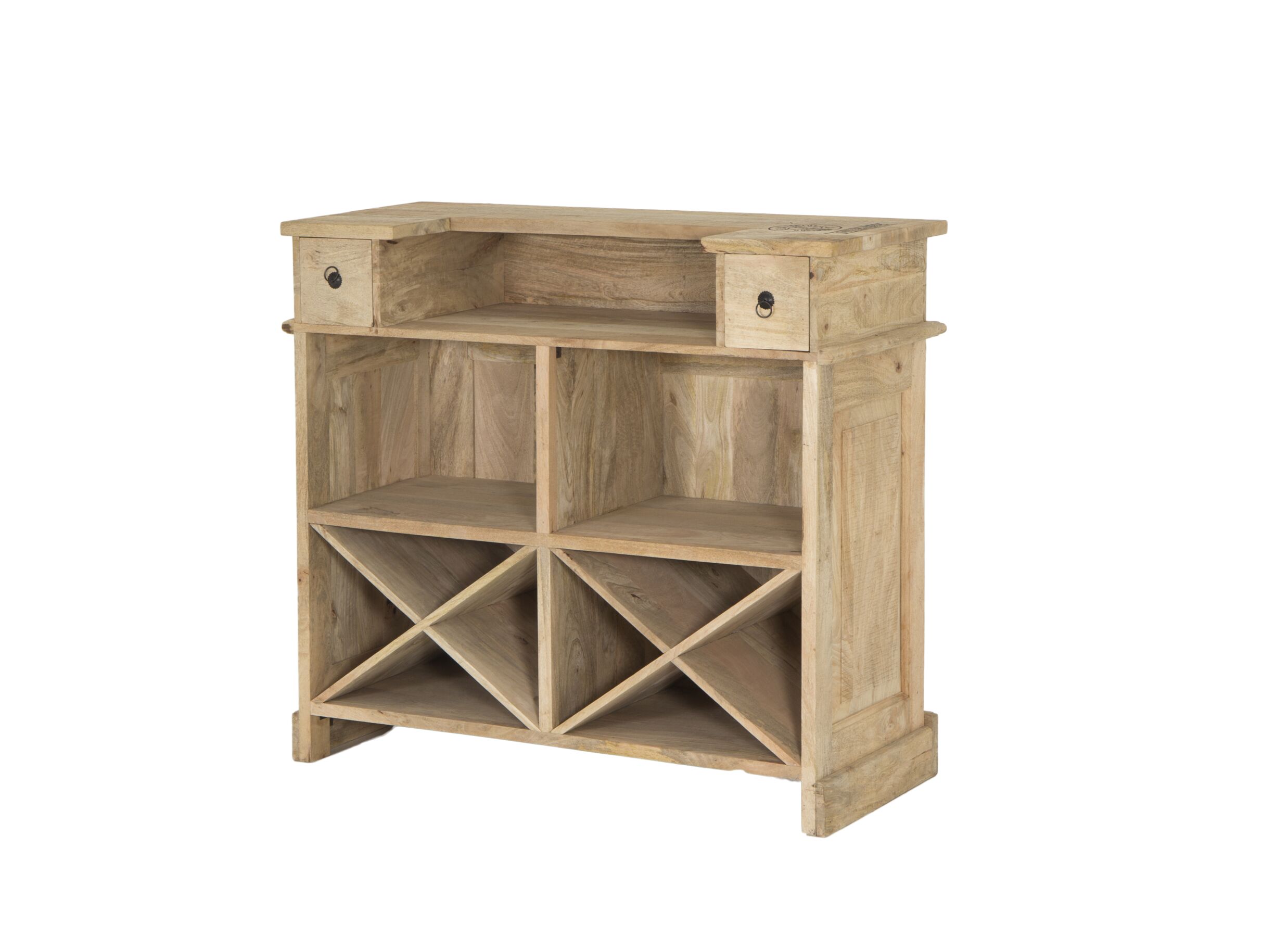 Barkast Djinn 120cm - mango massief - naturel