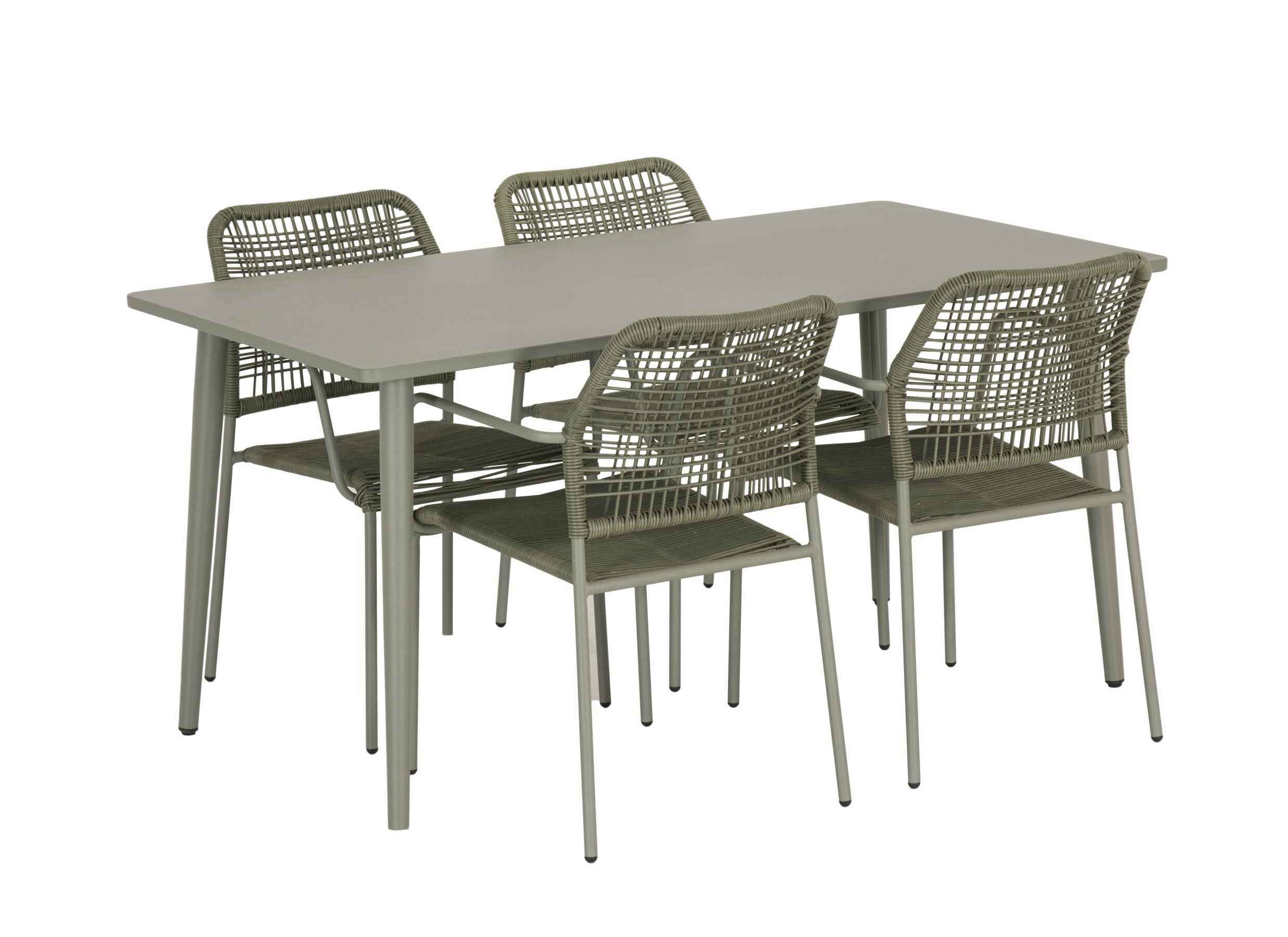Tuinset Phi 150x80cm met 4 tuinstoelen Phi - Ensemble de jardin Phi 150x80cm avec 4 chaises Phi