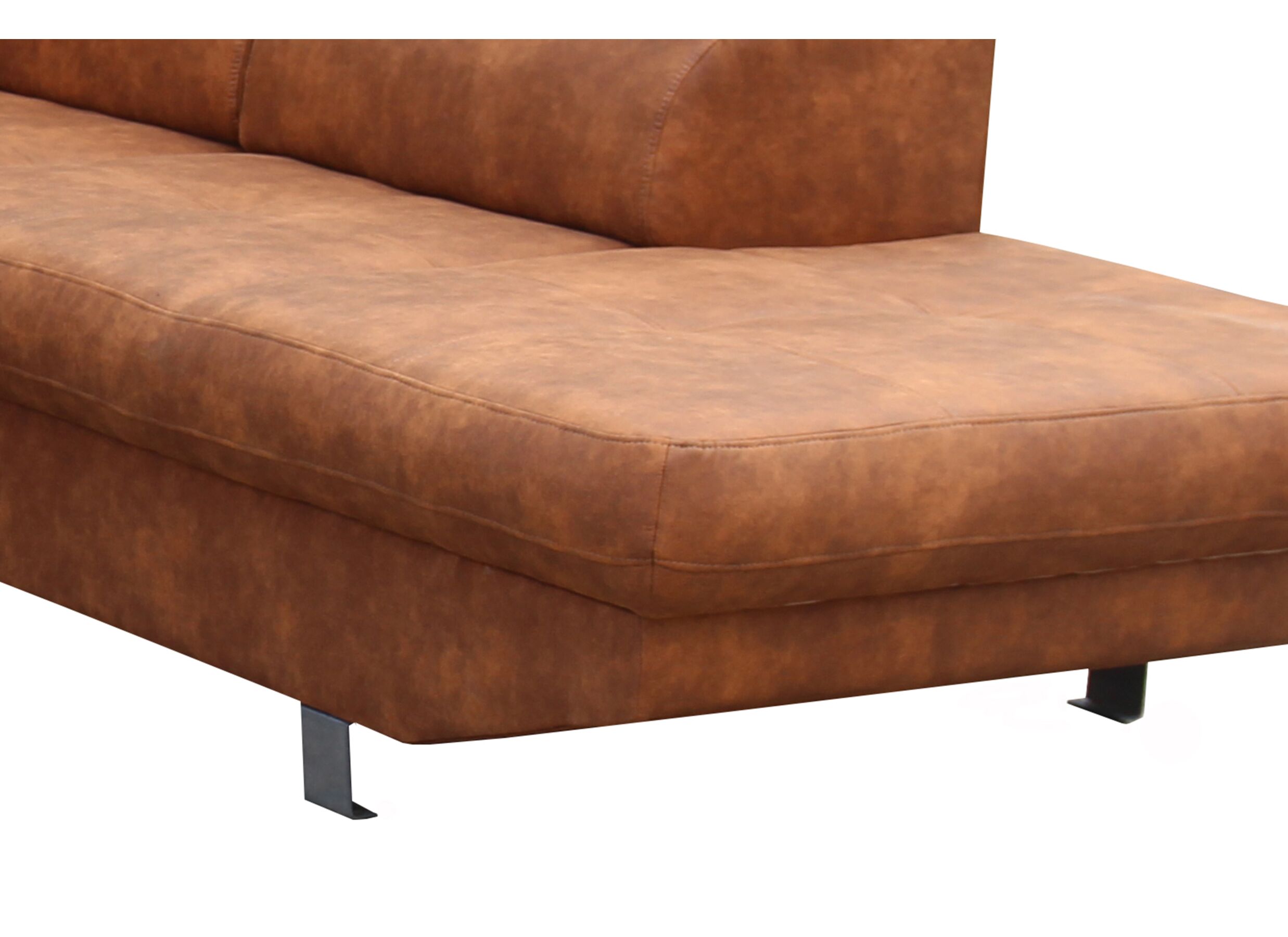 Detailfoto - Hoeksalon Jet 295x255cm - stof - cognac