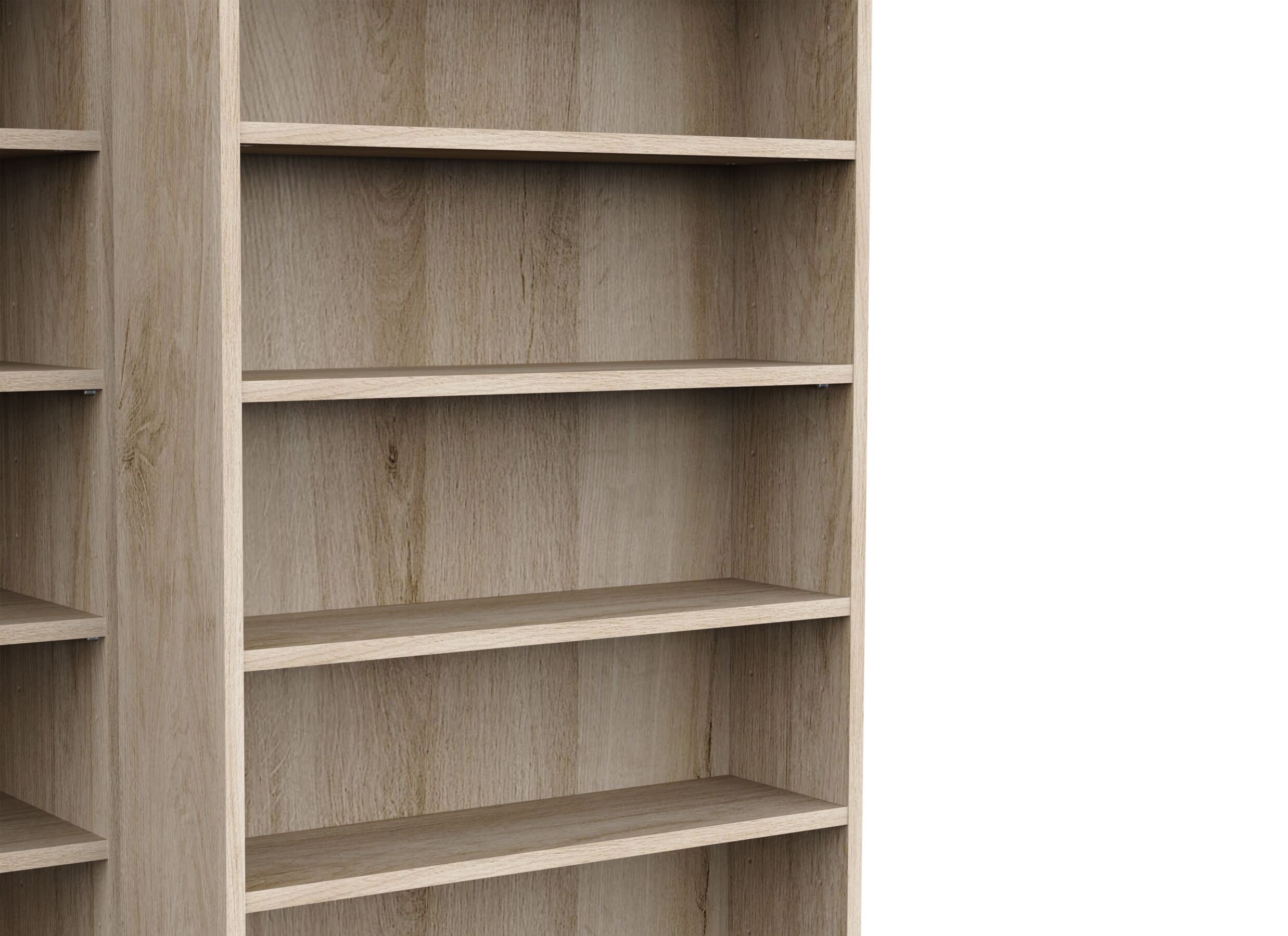 Detailfoto - Boekenrek Bento 117x44x179cm - decor - kronberg eik