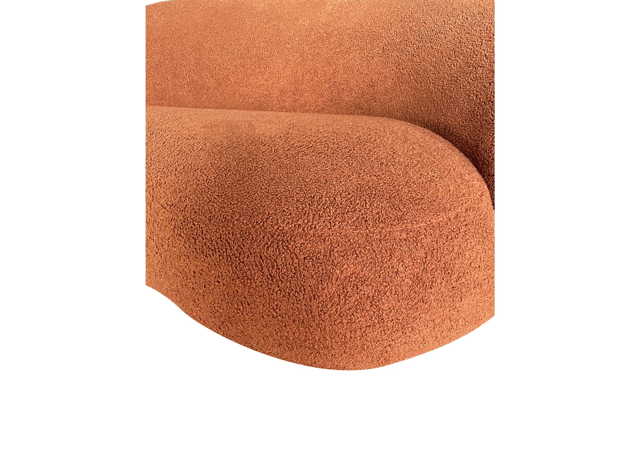 Zetel Bean 3-zit - stof - oranje