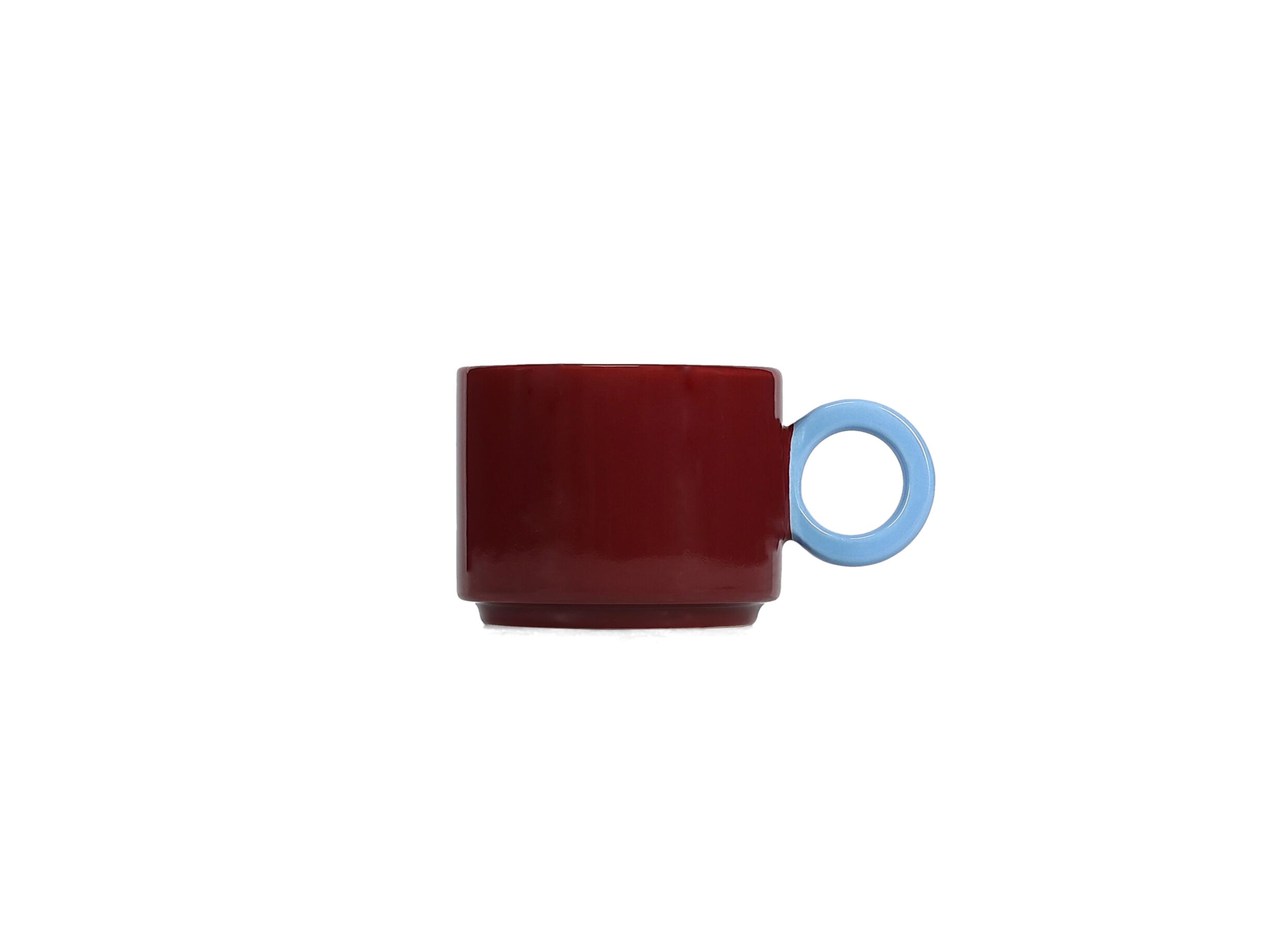 Aperçu - Mug Lou 28cl - stoneware - bordeaux & bleu