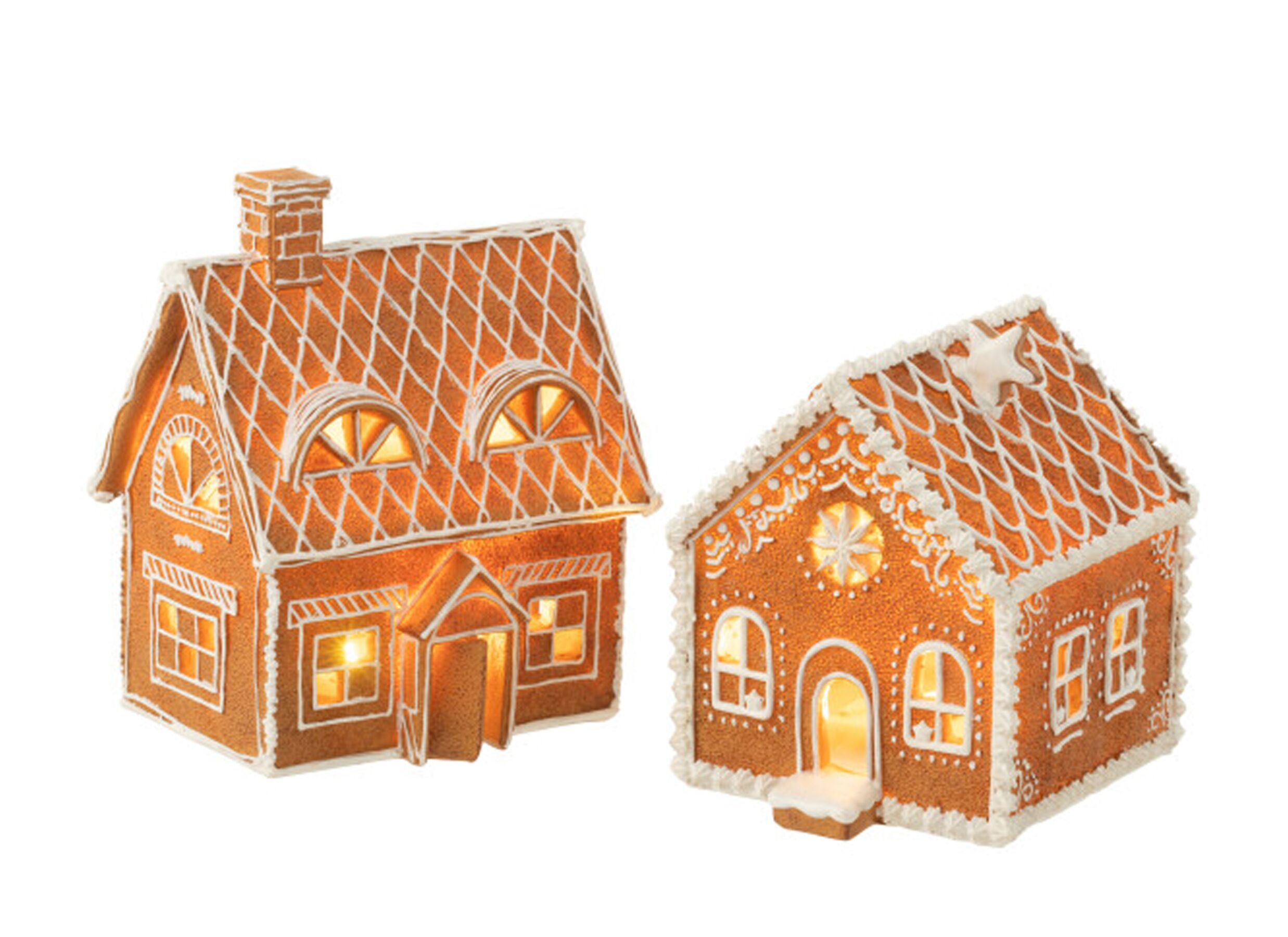 Aperçu - Décoration de Noël Gingerbread House 18,5x14x22cm - polystone - marron