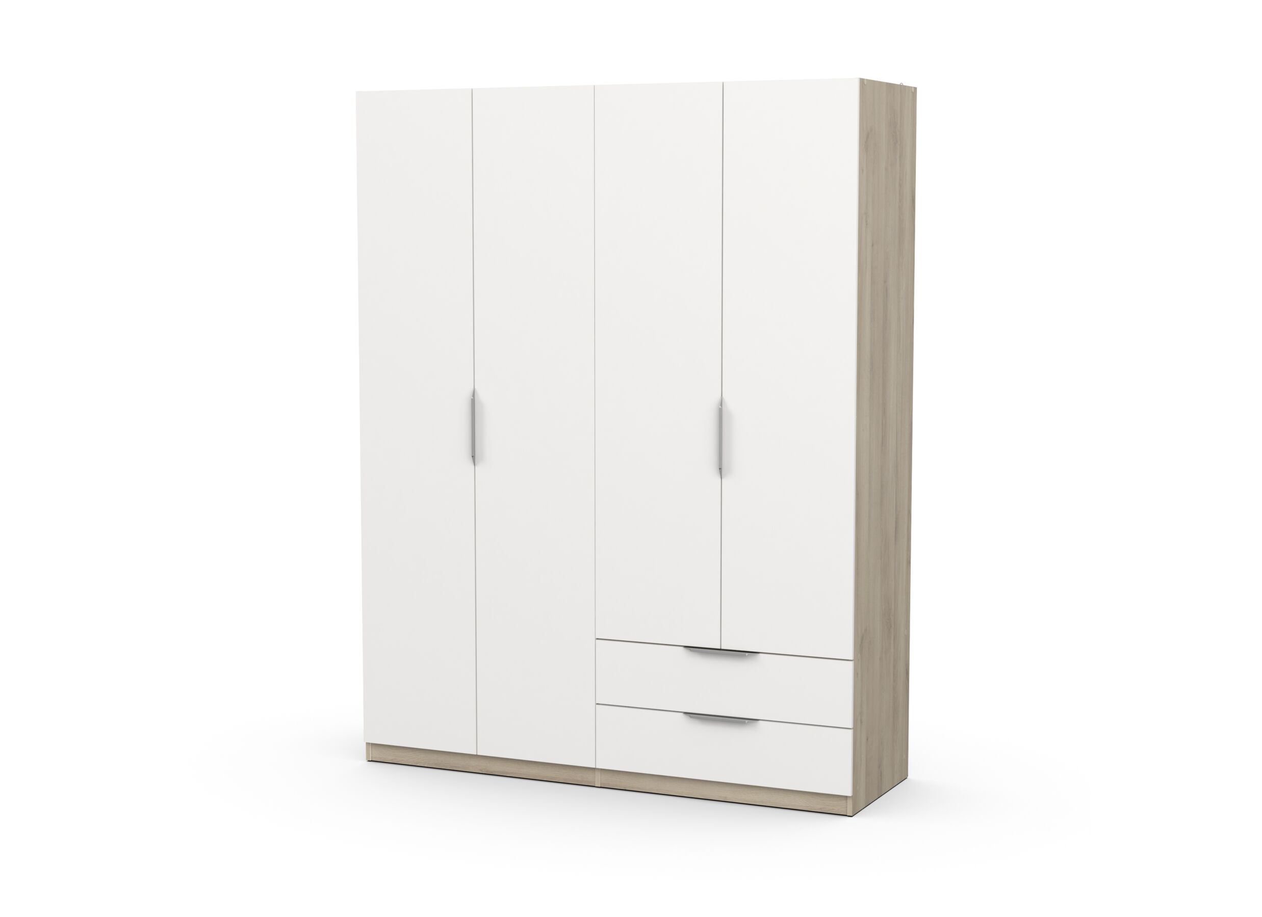 Garde-robe Ghost 157cm - décor - chêne kronberg/blanc