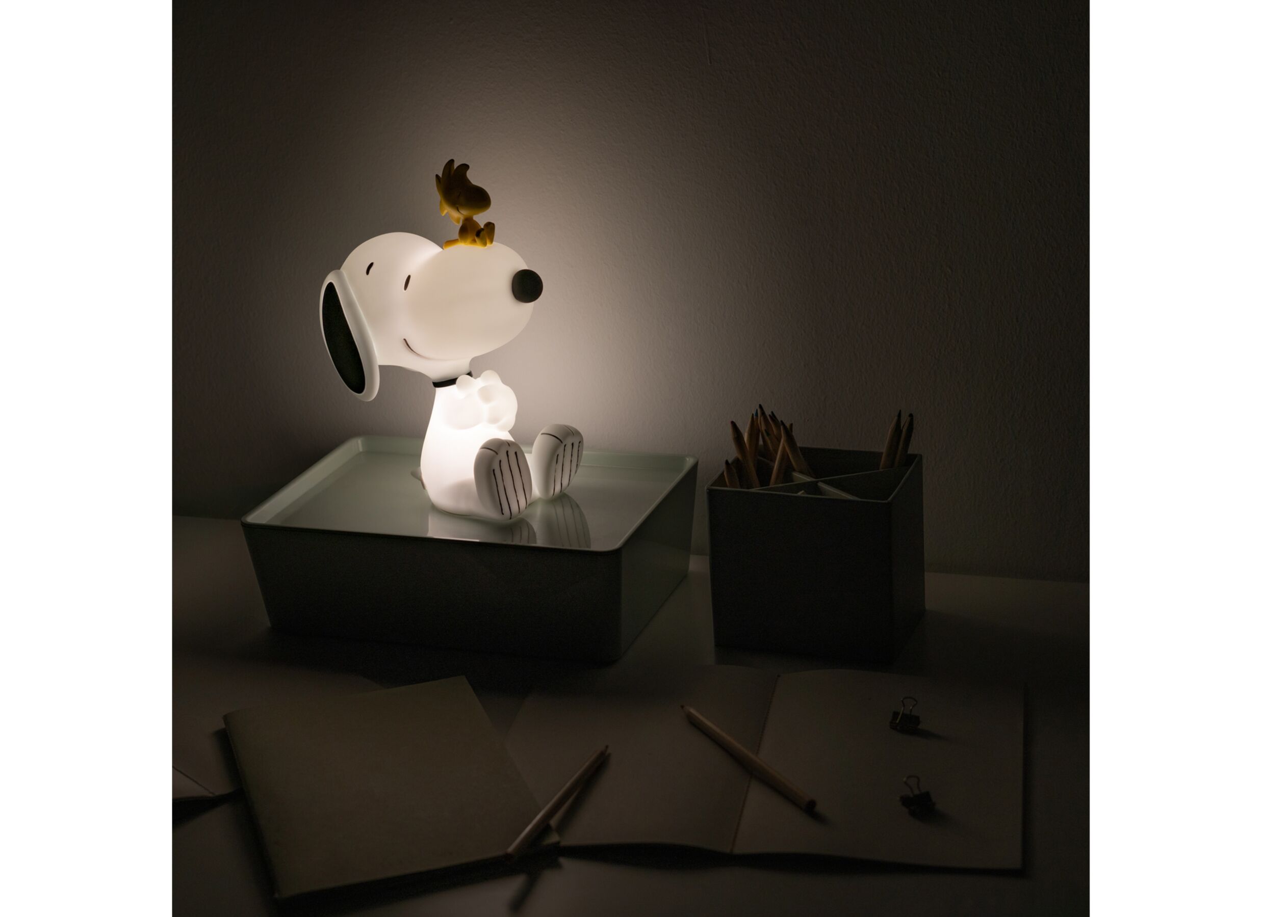 Sfeerfoto - Snoopy lamp H26,7cm