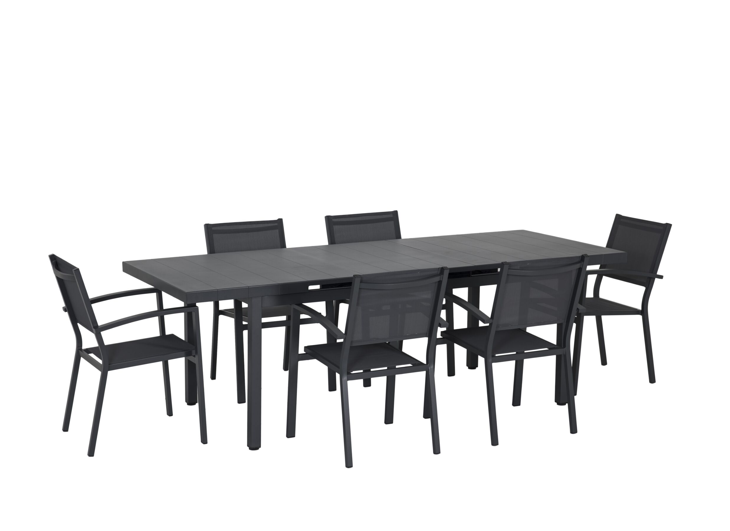 Plus Important - Ensemble de jardin Eden 180/240x95cm avec 6 chaises Prayer