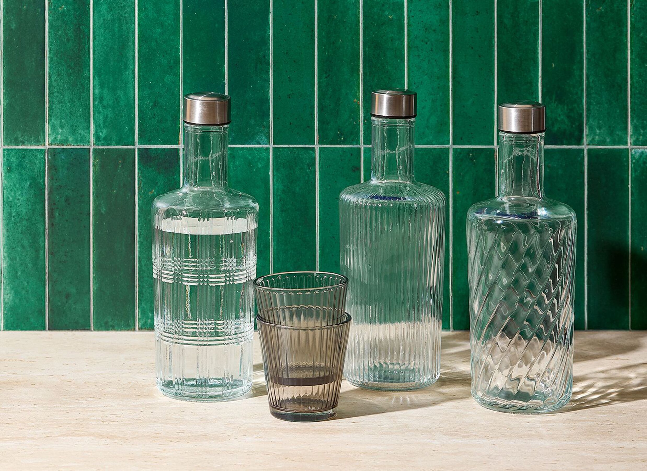 Foto ambiance - Carafe Ribble Tap 1,1L - verre - transparent - avec bouchon