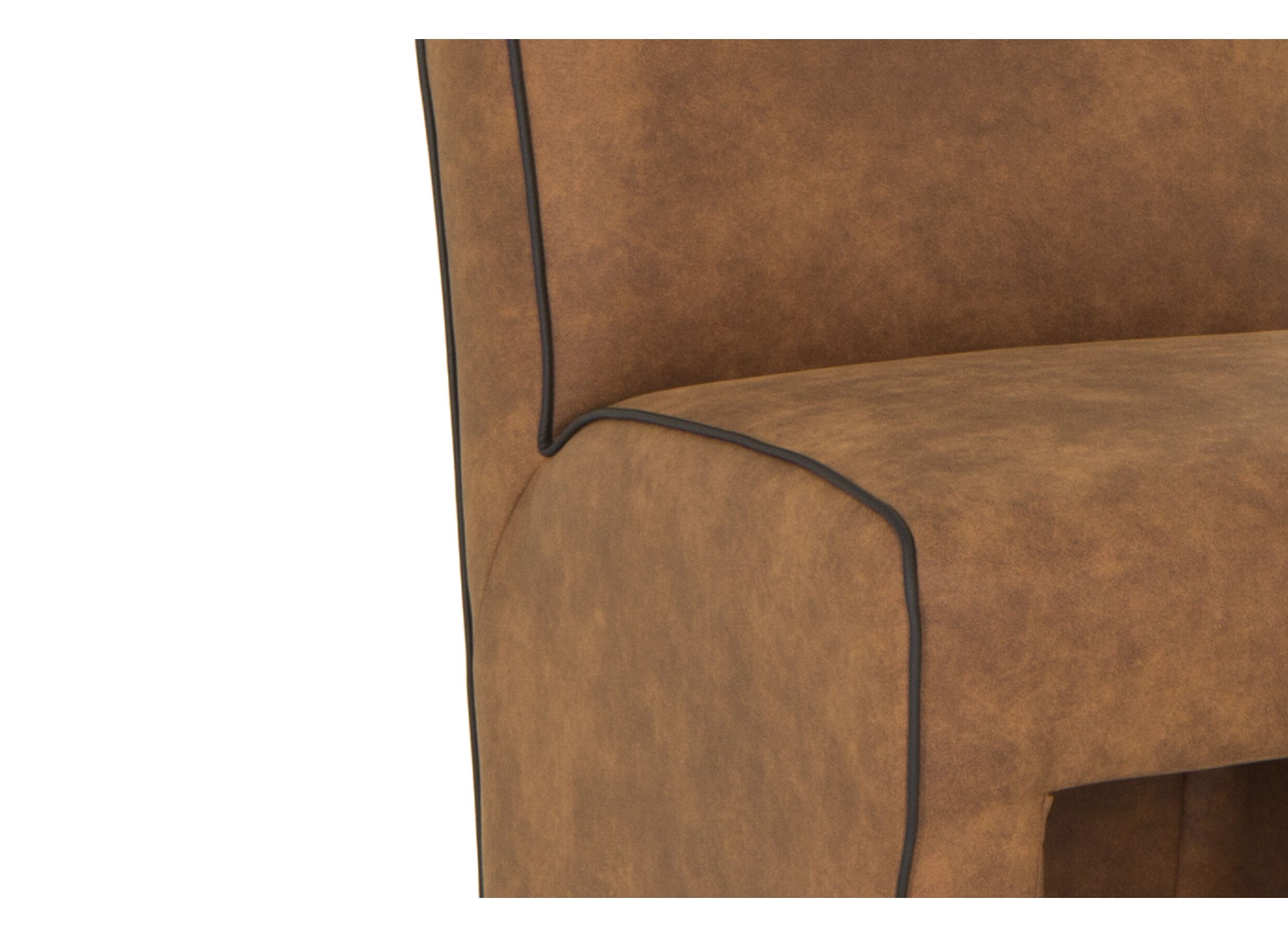 Stoel Cowboy 51x60x95cm - microvezel - cognac preston