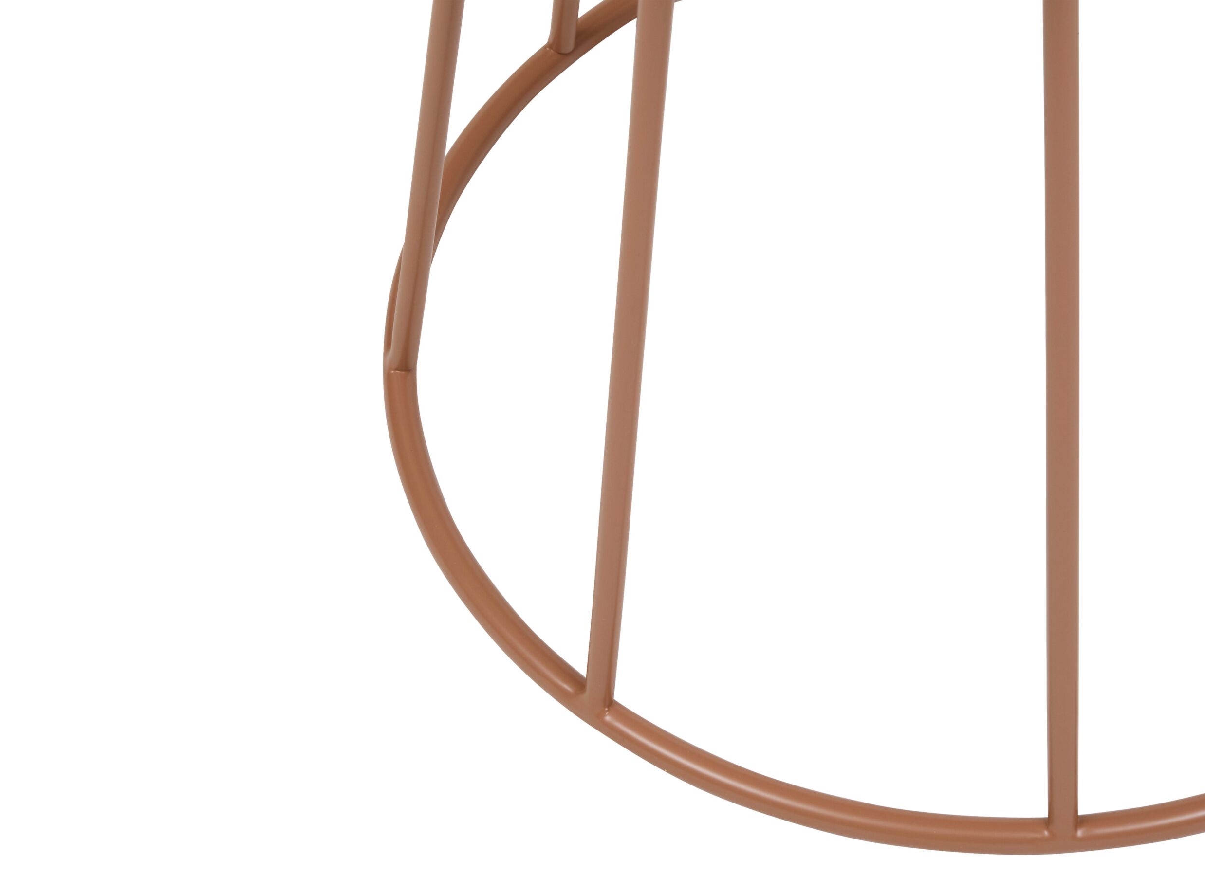 Detailfoto - Bijzettafel Latte Ø38cm - staal - terracotta