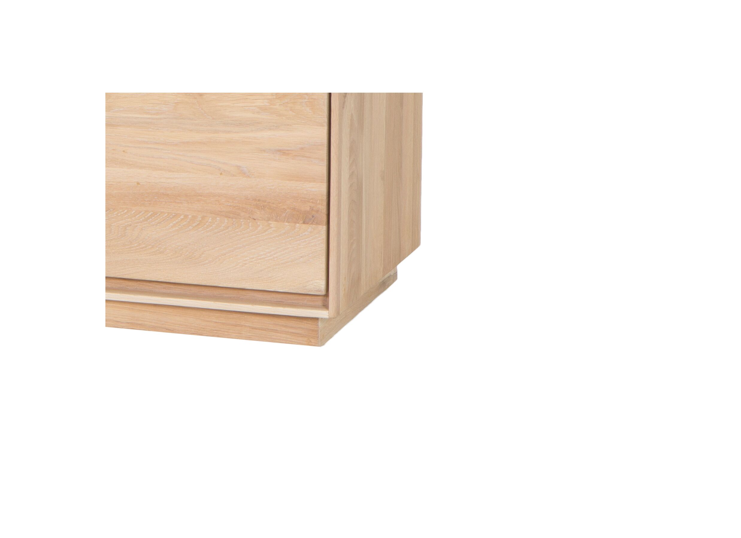 Meuble TV Caviar 111cm - chêne massif & décor - naturel