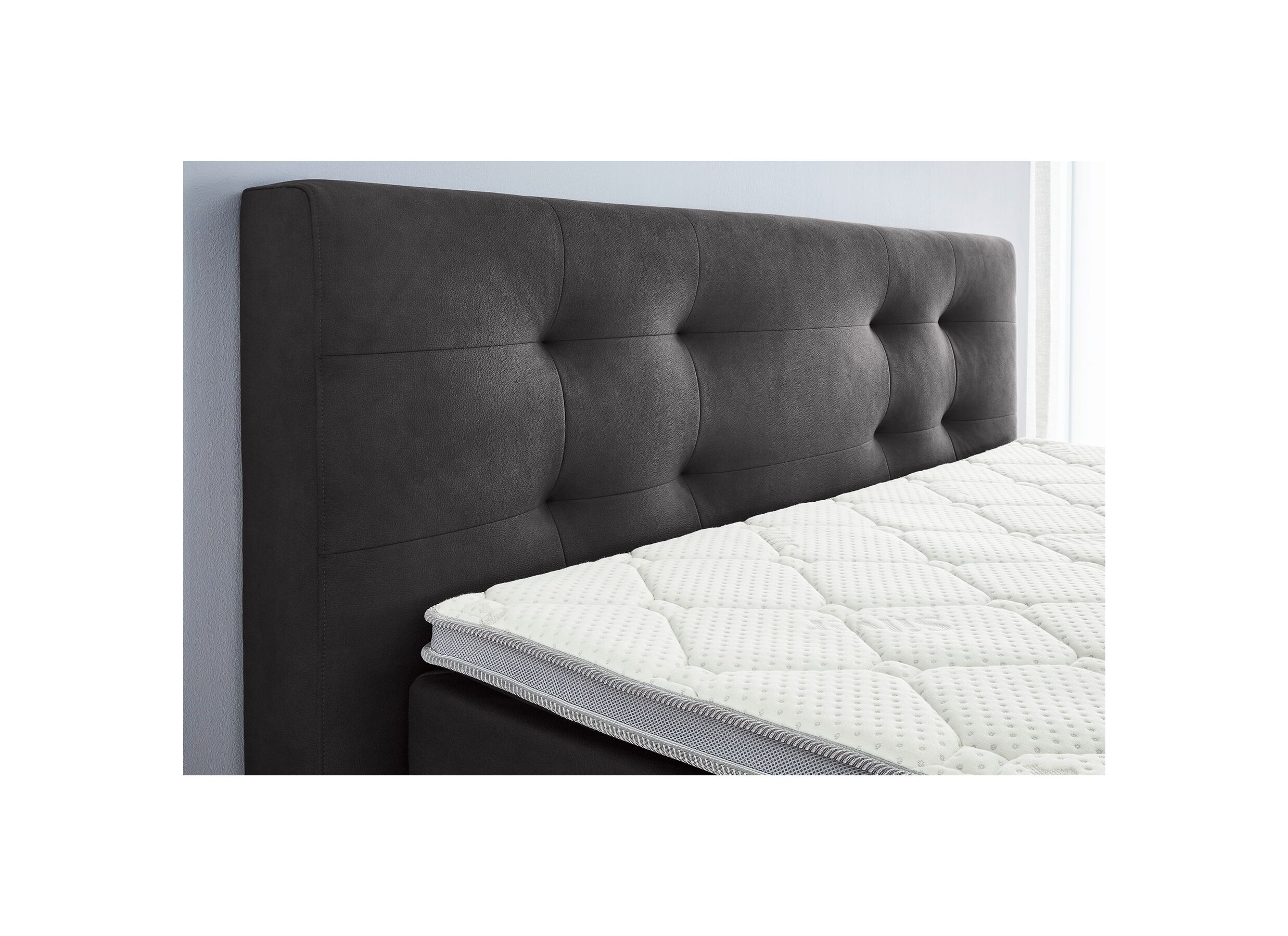 Boxspring BX1670 180x200cm - tissu - anthracite