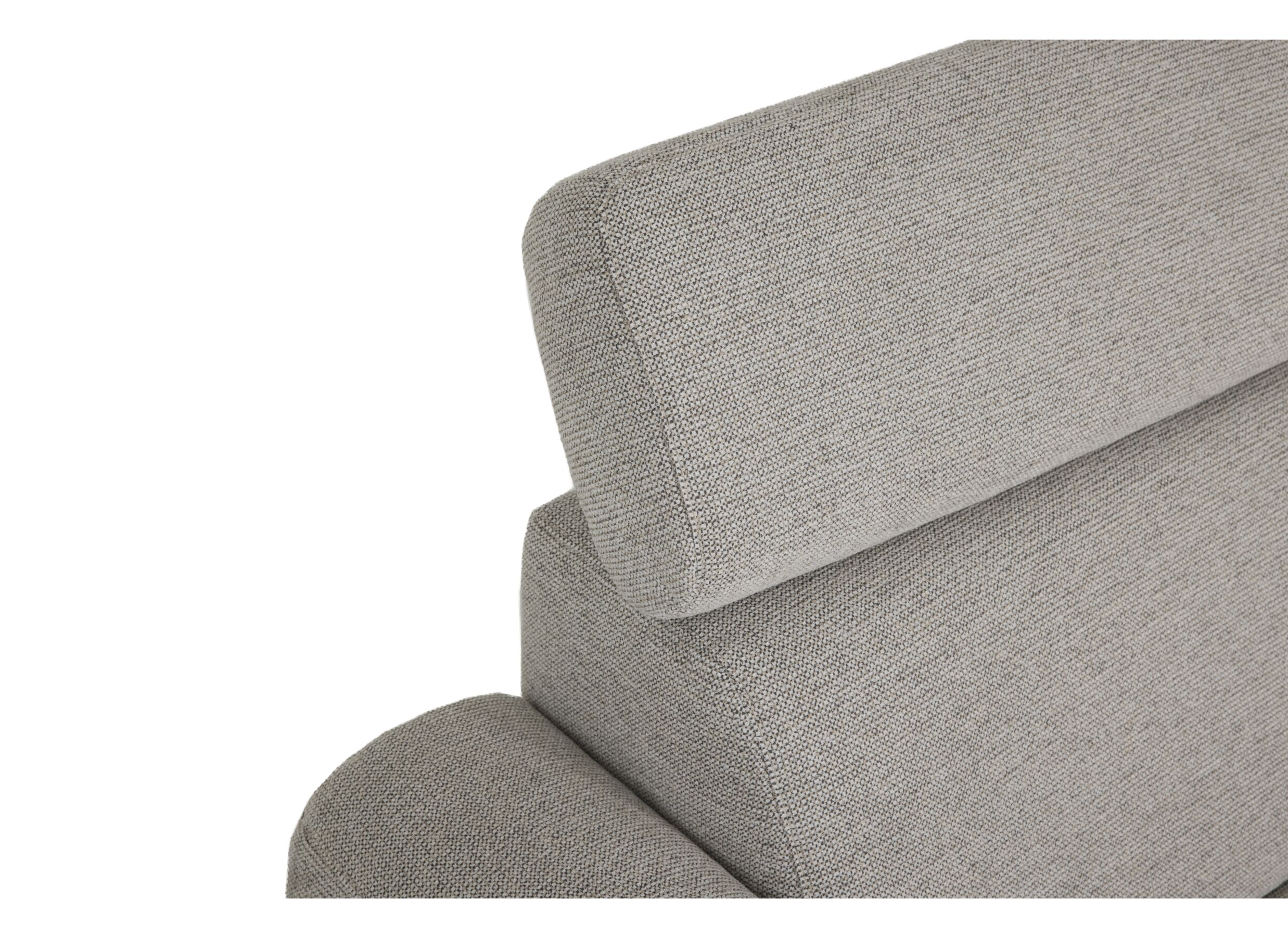 Canapé d'angle Culebra 299x231cm - tissu - beige avec relax