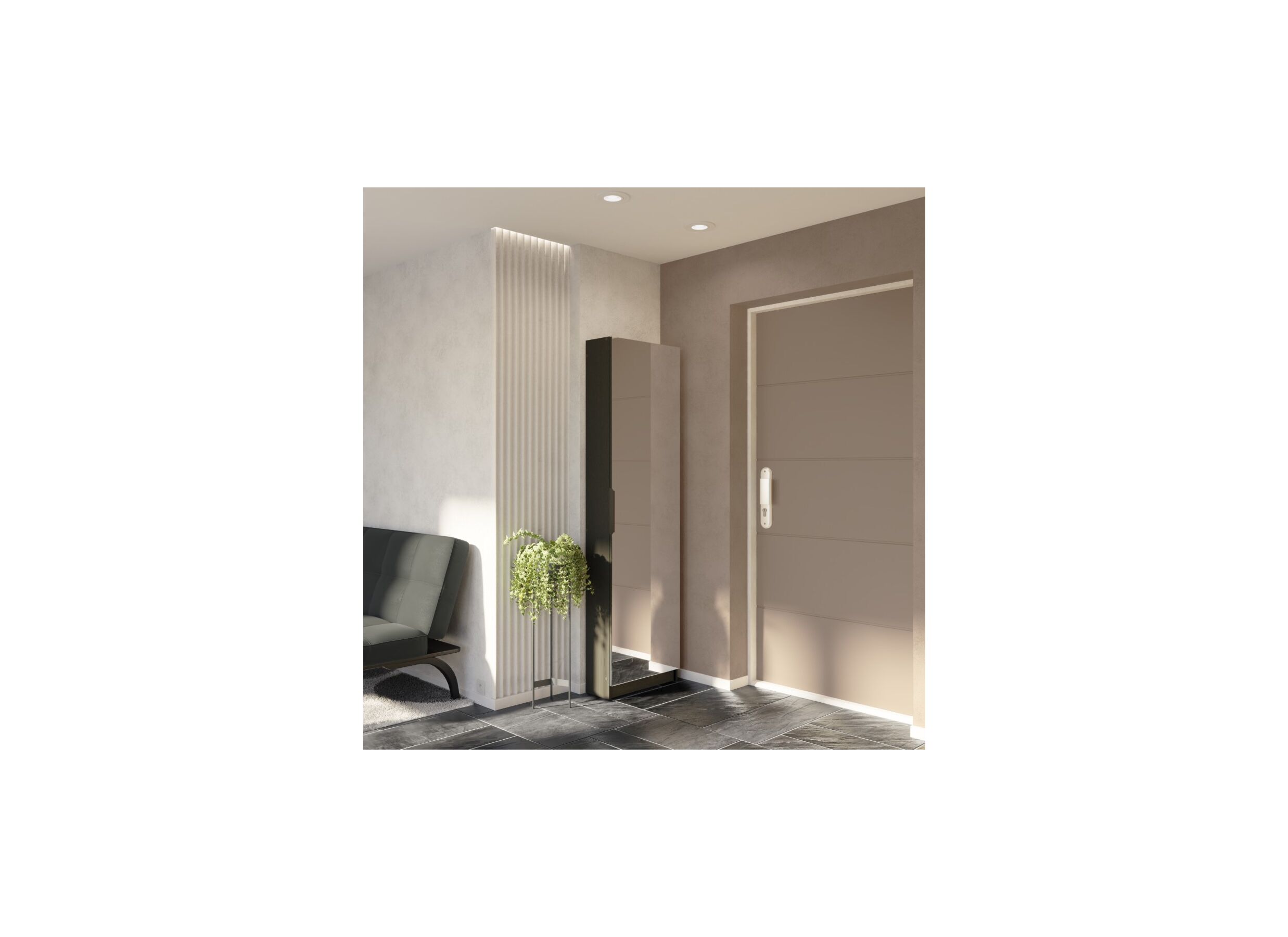 Foto ambiance - Armoire à chaussures Zapatero 50x20x181cm structure noire