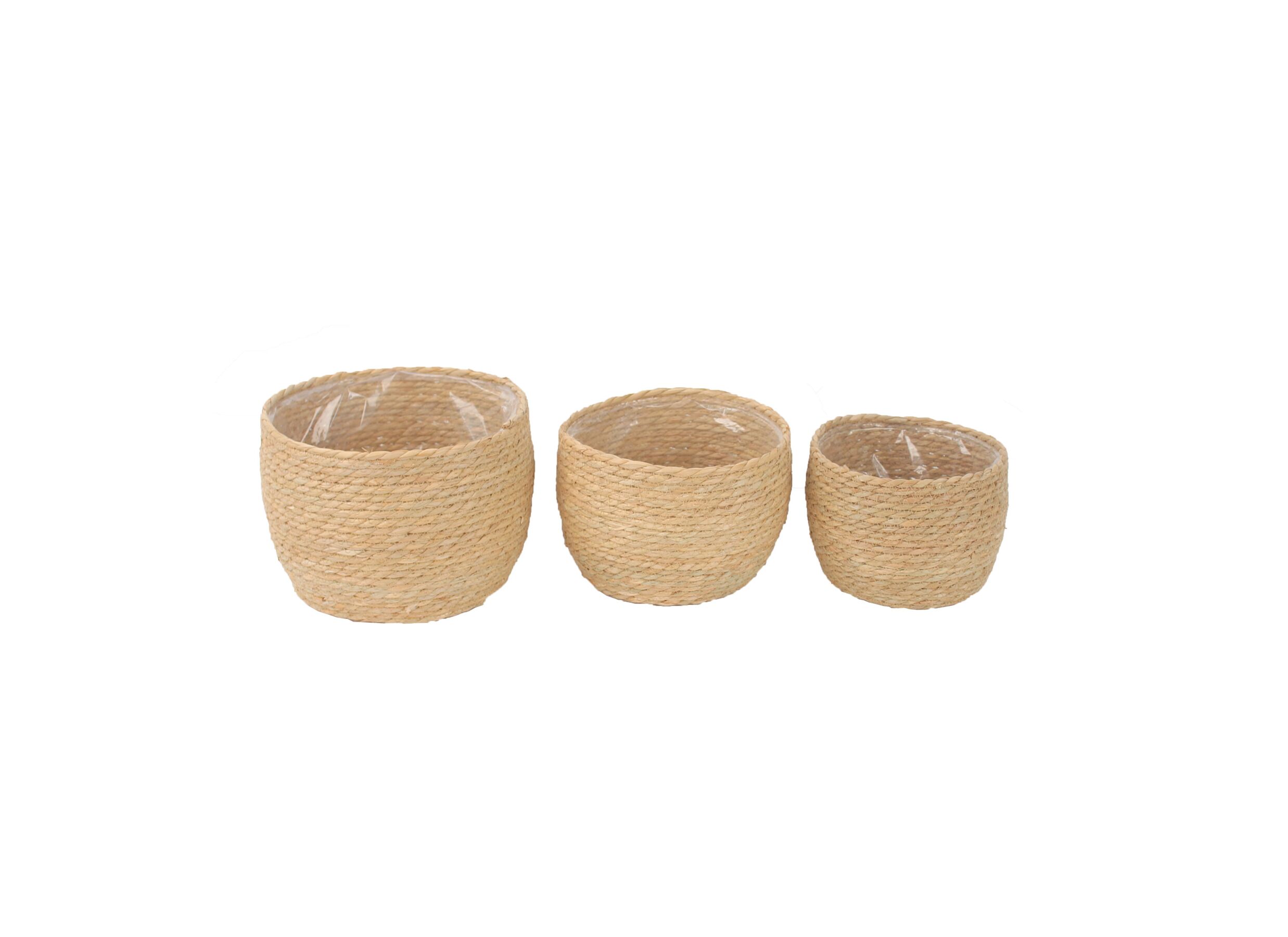 Opbergmand Lanao set van 3 - zeegras - naturel - Panier Lanao lot de 3 - herbier marin - naturel