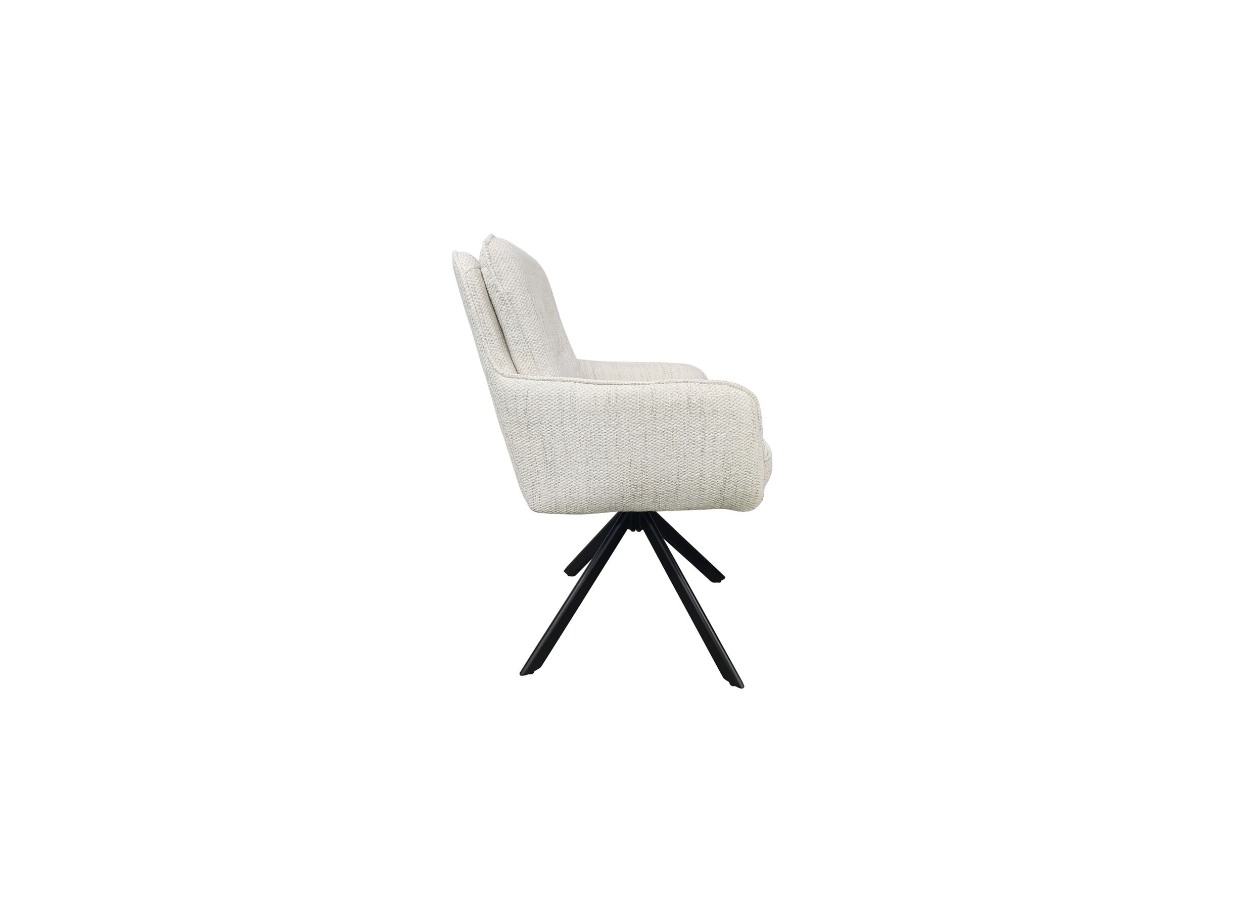 Aperçu - Chaise pivotante Kingsley 60x65x92,5cm - fibre polyester - beige