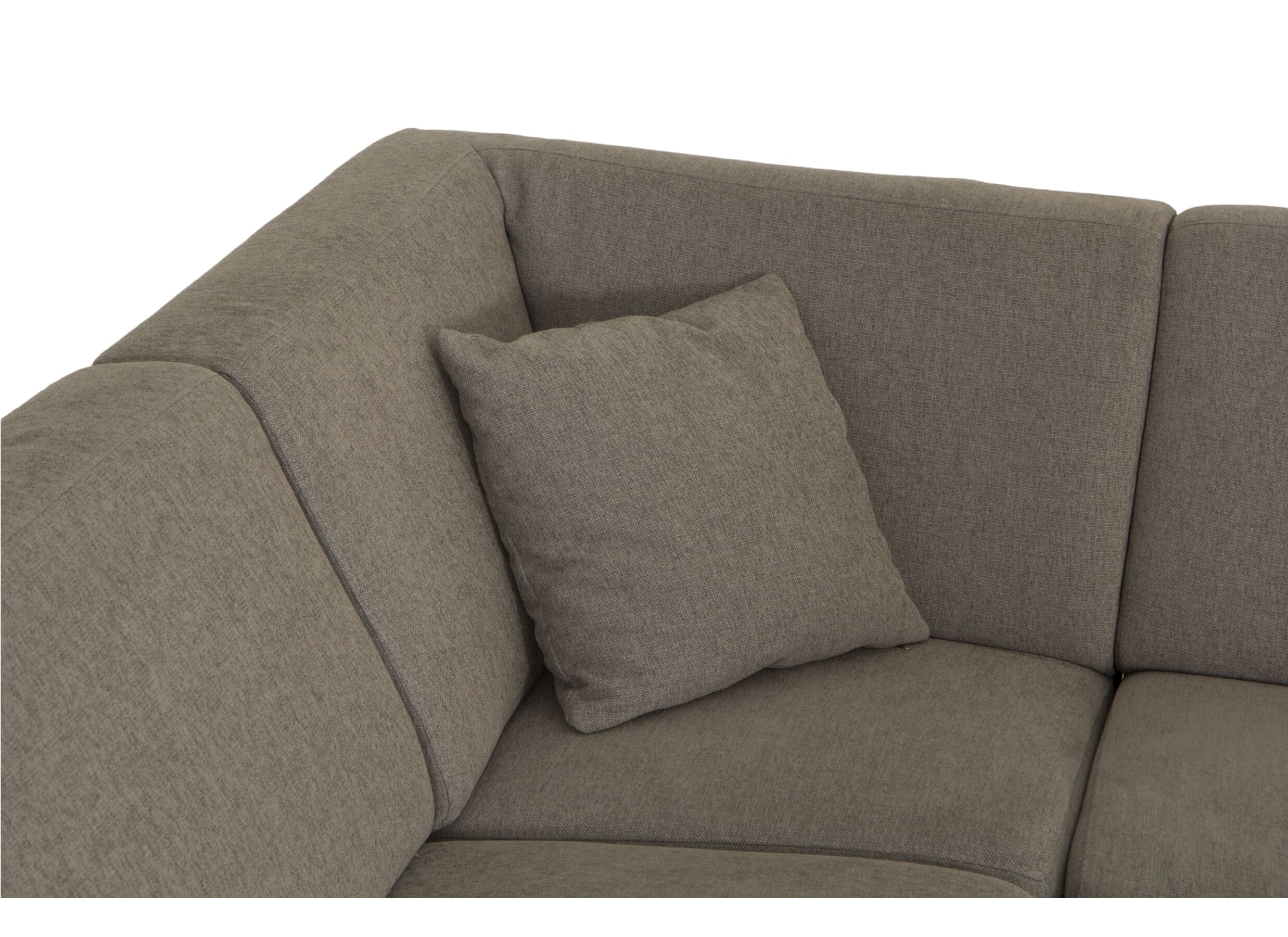 Canapé d'angle Willy 322x276cm - tissu - gris