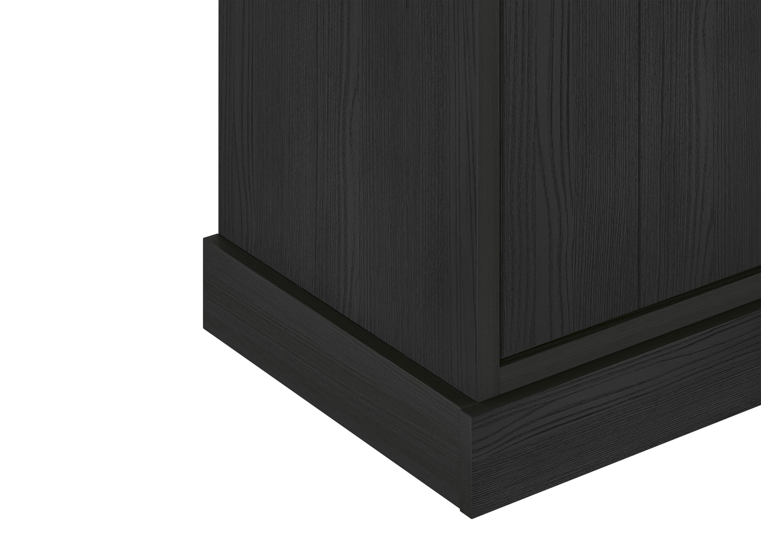 Detailfoto - Vitrinekast Valencia 240cm - melamine - zwarte eik