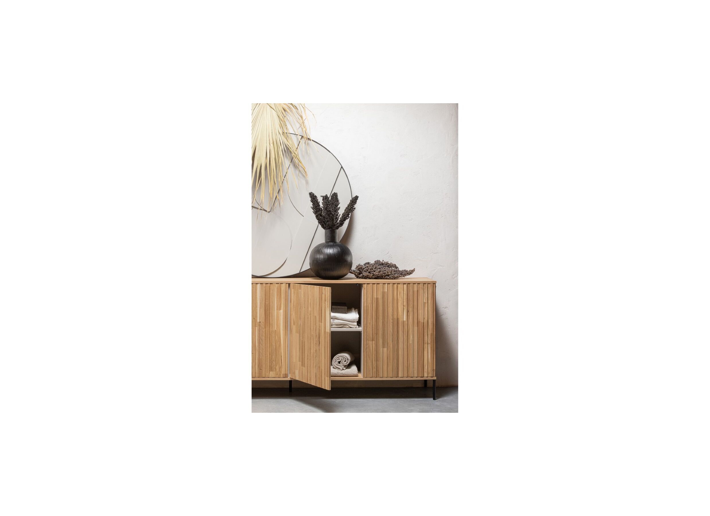 Dressoir New Gravure 200x44x85cm - eik fineer - naturel