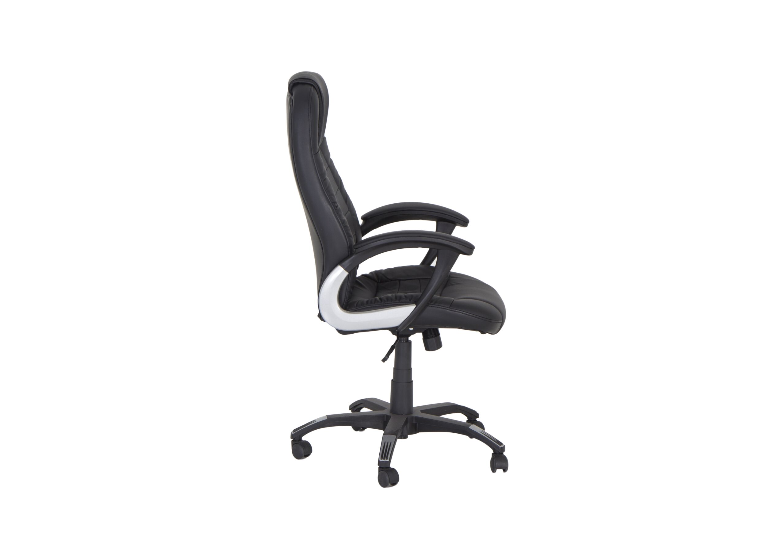 Chaise de bureau Gaga 68x68x120cm - similicuir - noir