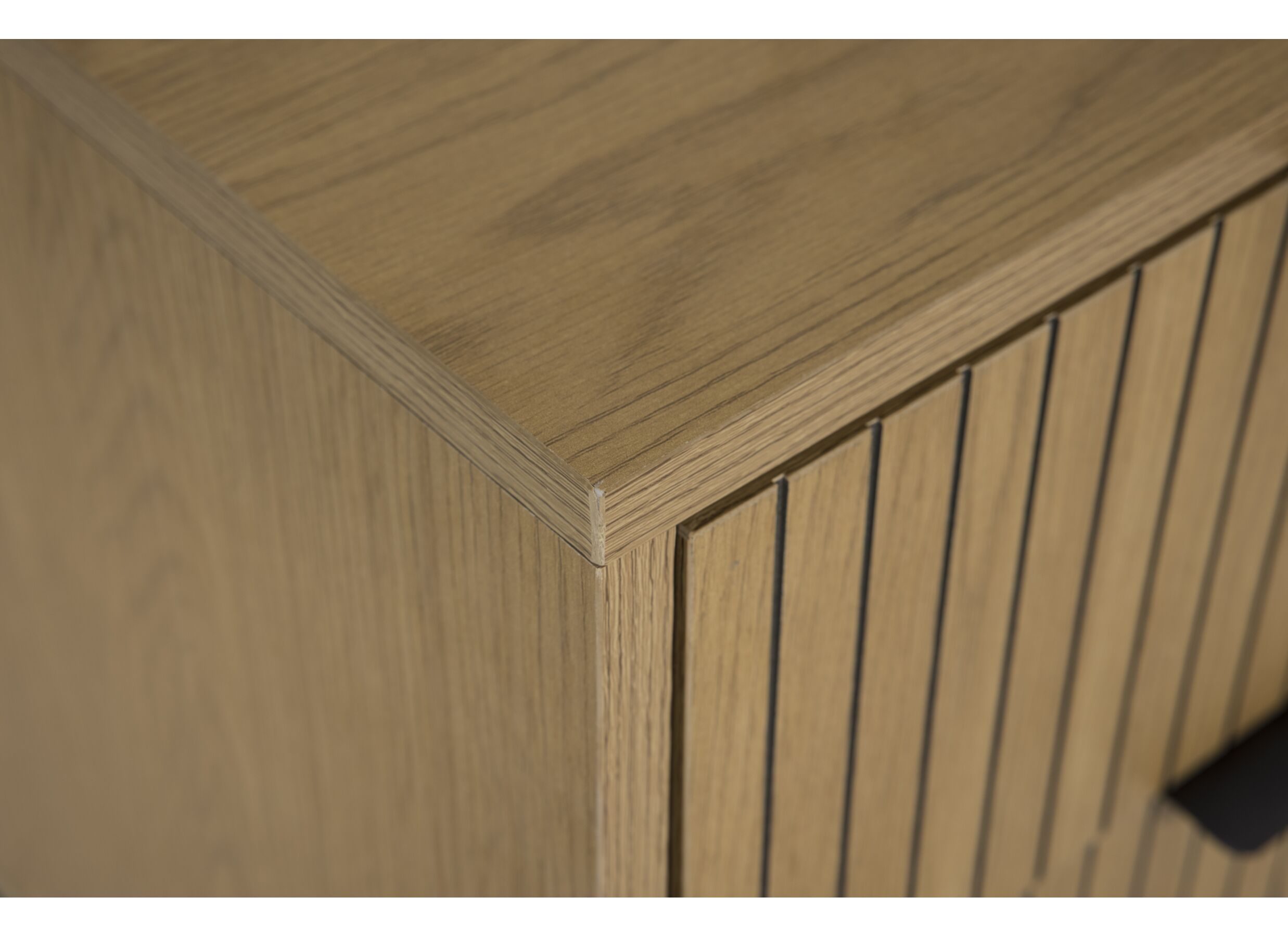 Detail - Table de chevet Nevado 40x40x52cm - MDF mélamine - chêne sauvage