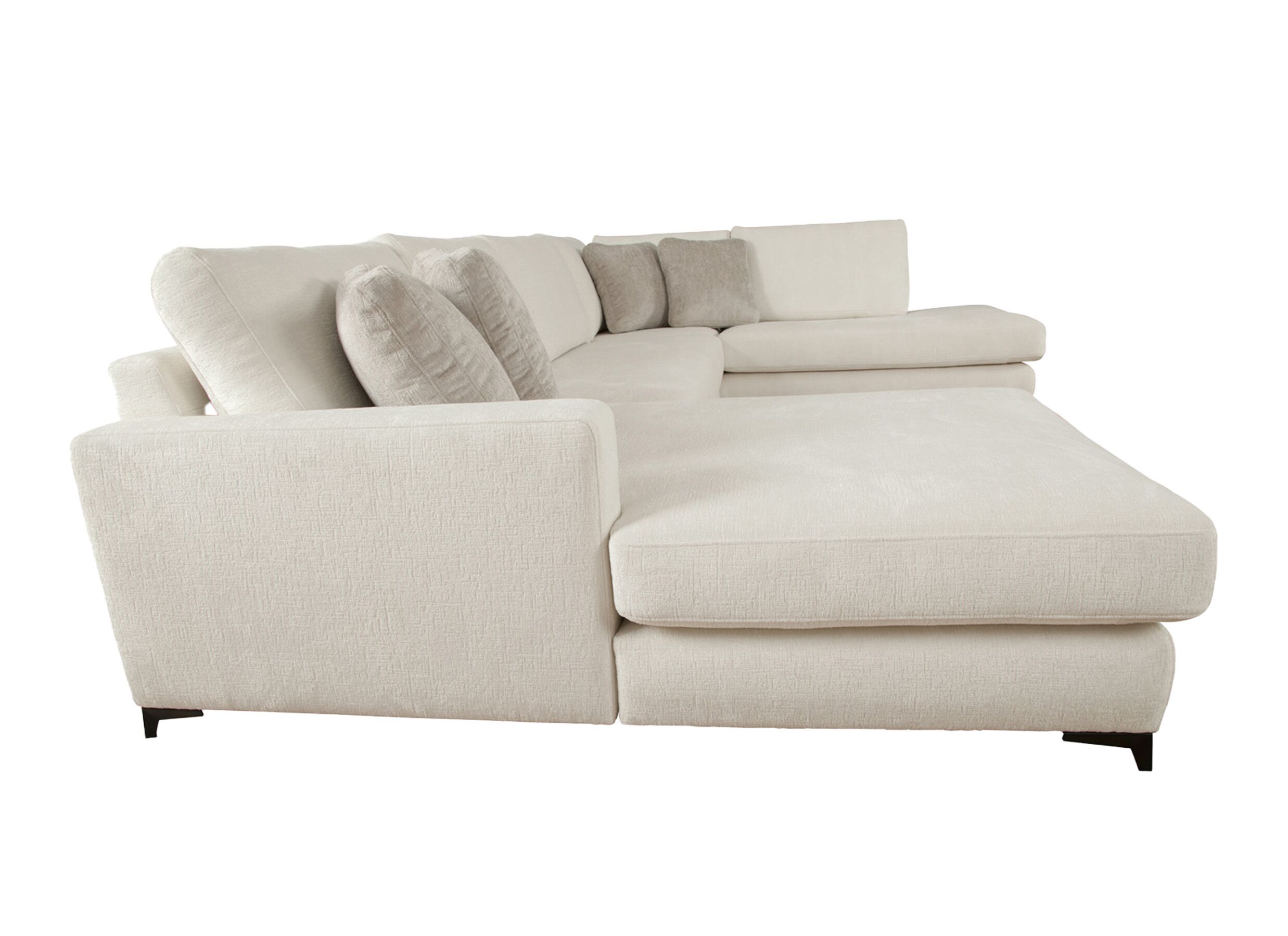 Aperçu - Canapé d'angle Izmir 378x230cm - tissu - greige