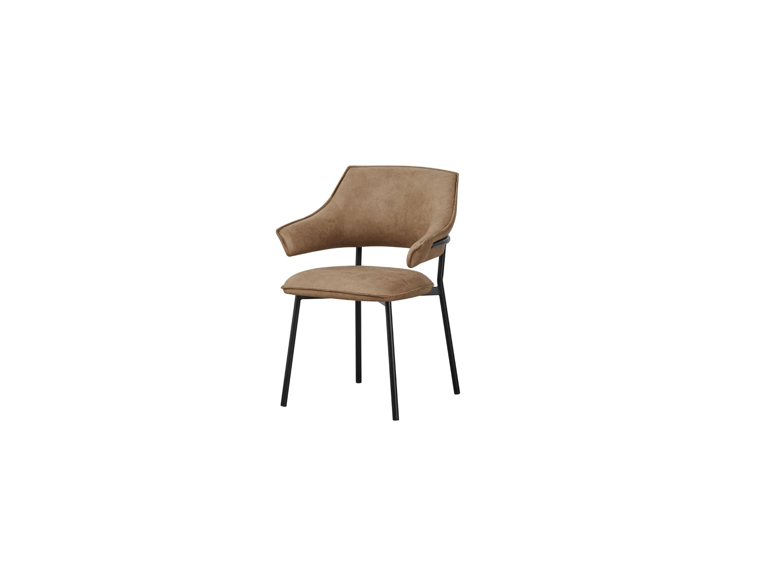 Hoofdfoto - Stoel Boxer 62x47x83cm - stof - bruin