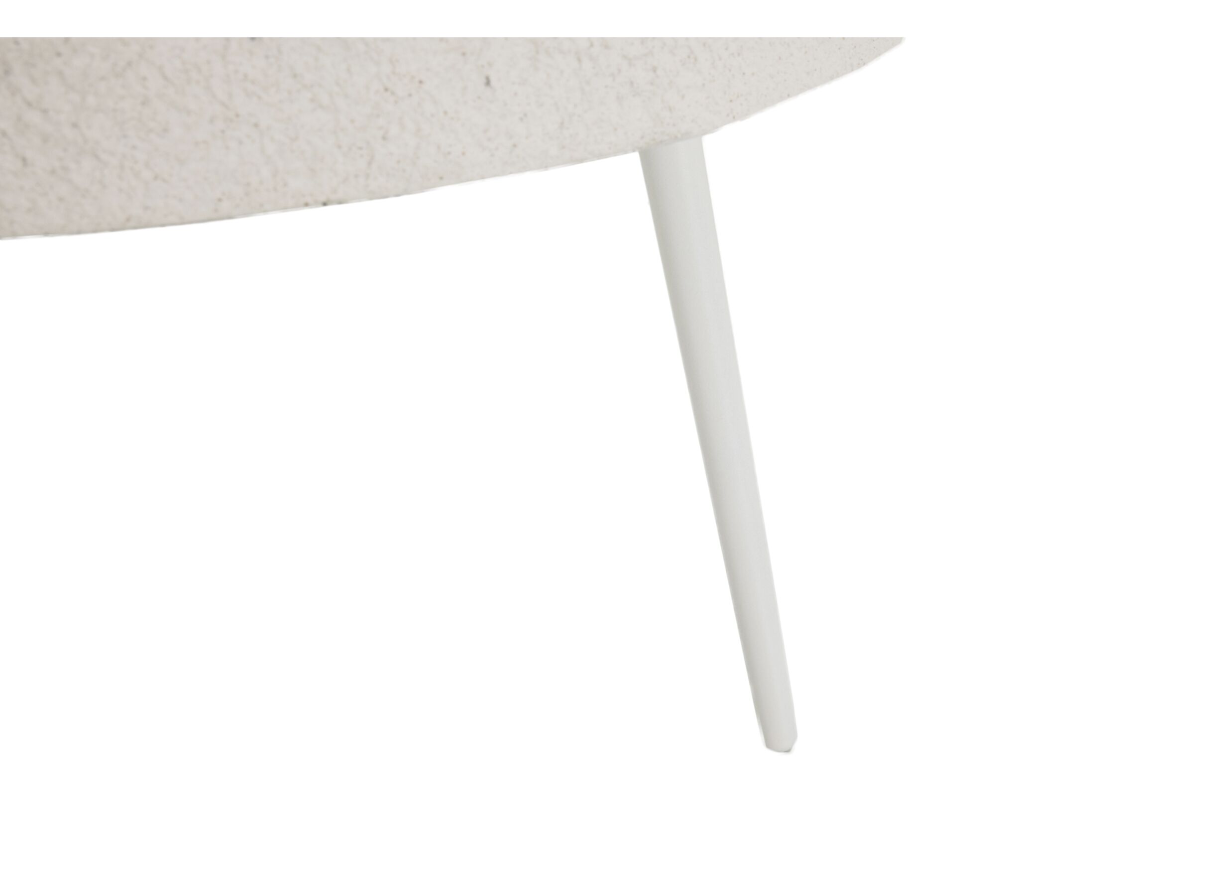 Table basse Rhea Ø70cm - poudre de marbre recyclé - blanc