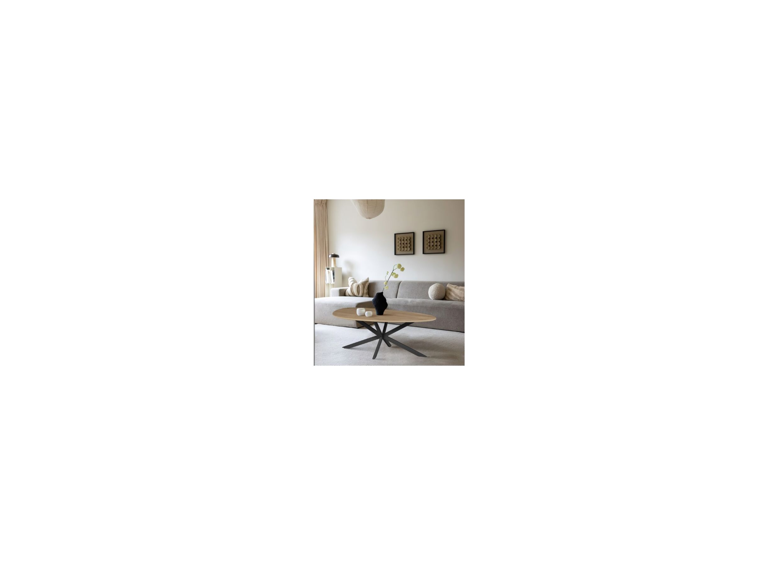 Foto ambiance - Table basse Erynor 120x60cm - décor chêne - naturel