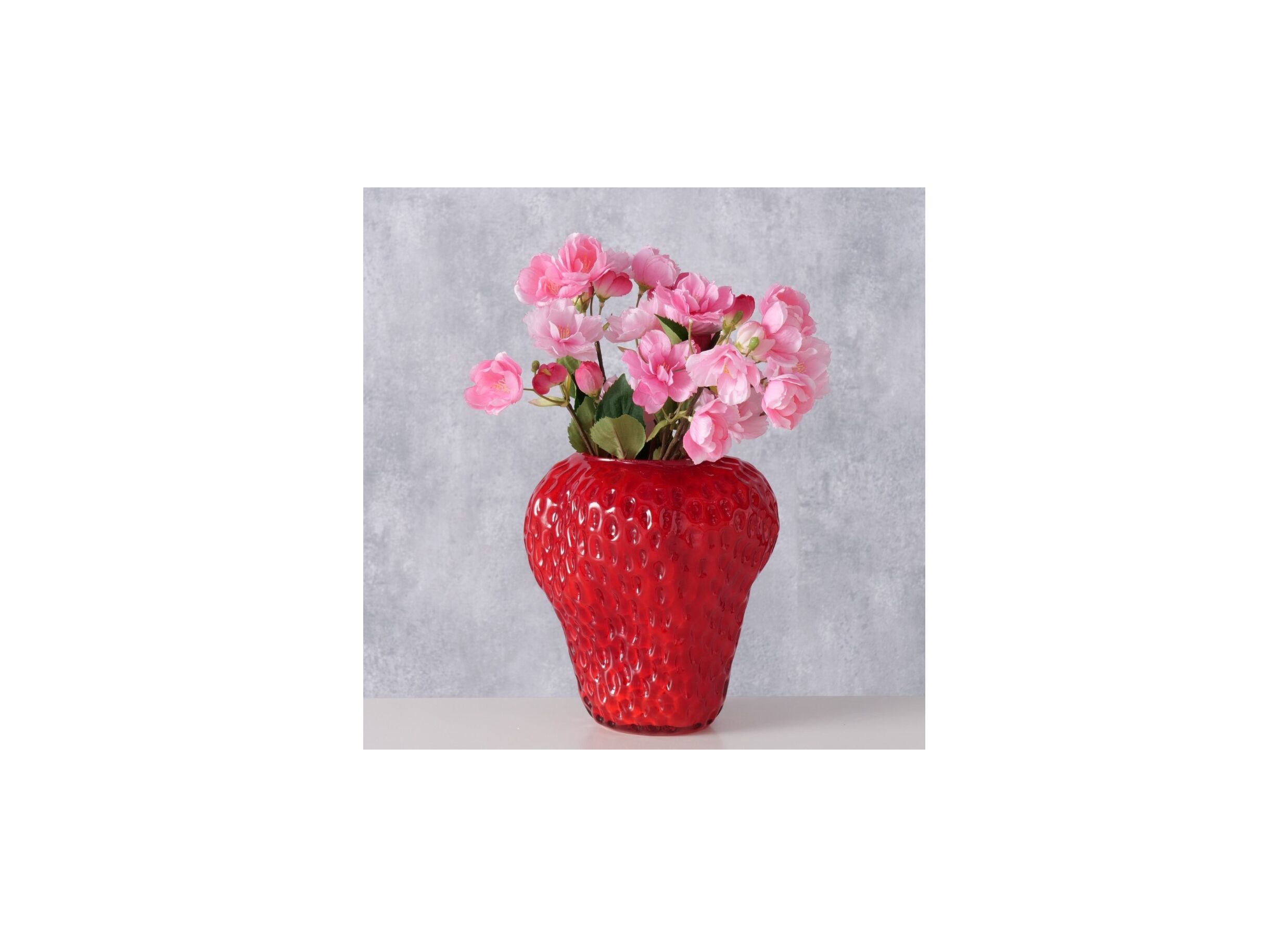 Foto ambiance - Vase Senga H20cm - verre - rouge