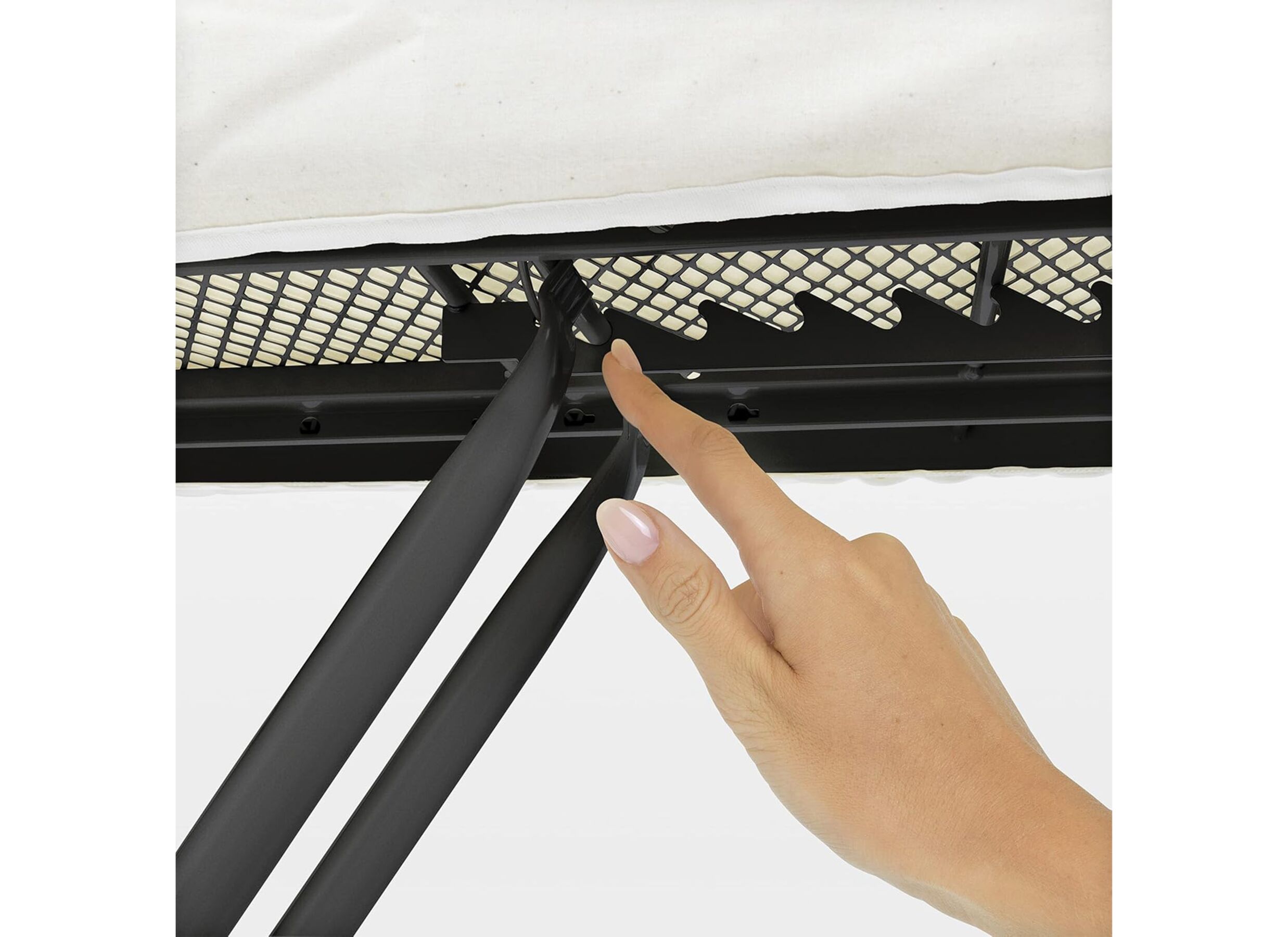 Detailfoto - Strijkplank Brabantia 124x45cm - staal - denim black