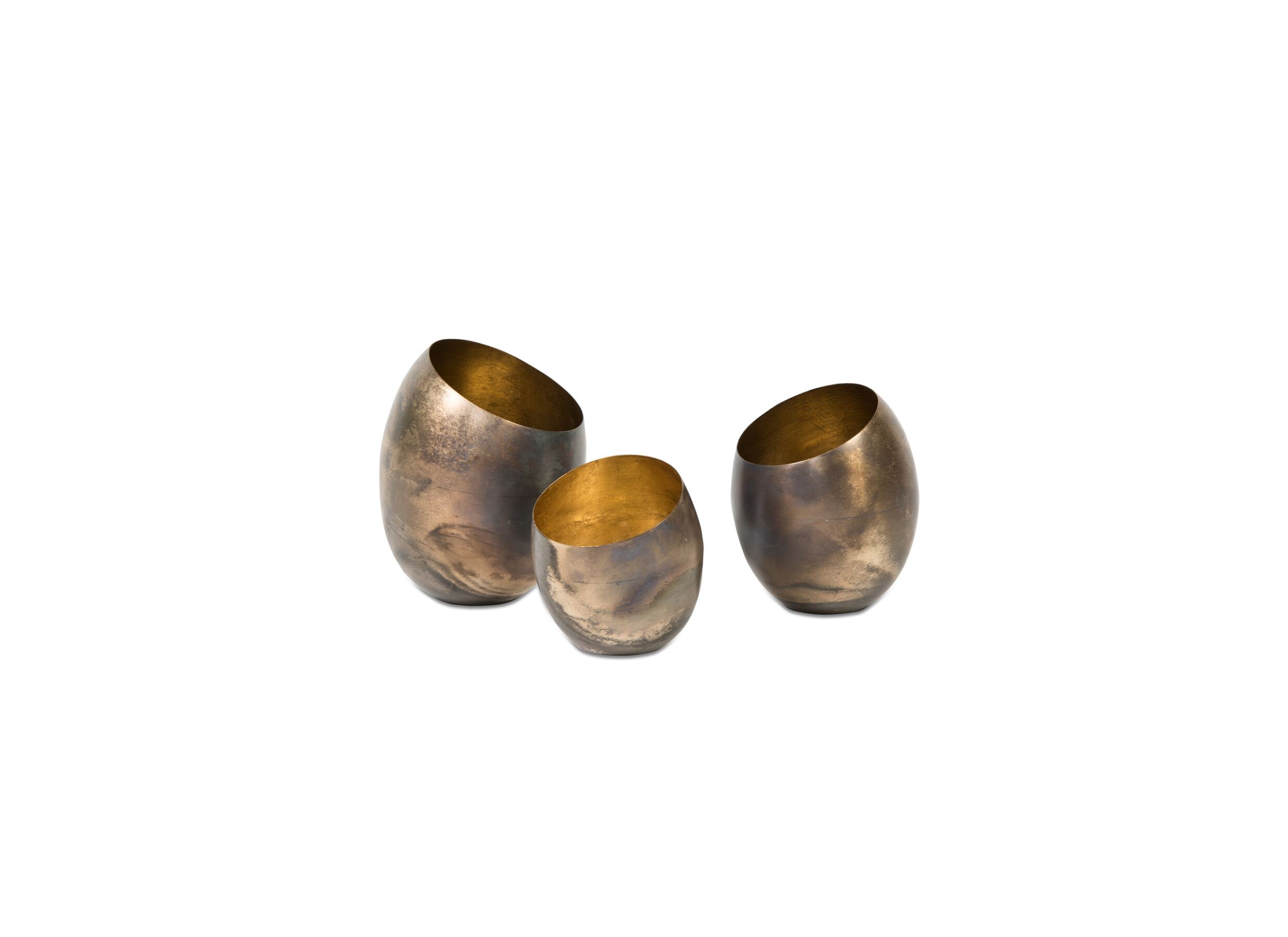 Hoofdfoto - Theelichthouder H11/12/10,5cm - ijzer - Burnt Silver/Antique Copper