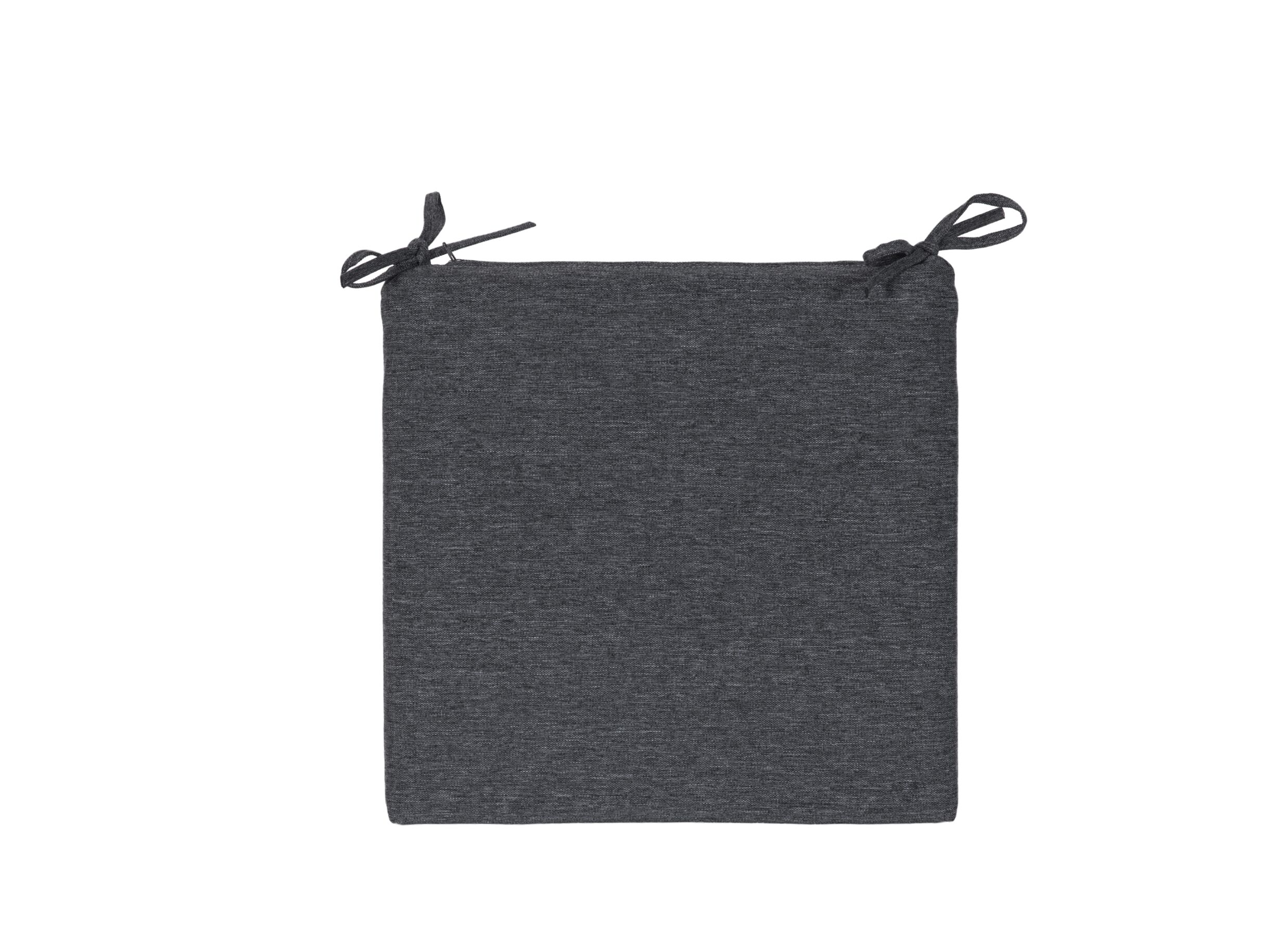 Zitkussen Nona 39x39cm - polyestervezel - antraciet - Coussin d'assise Nona 39x39cm -fibre polyester - anthracite