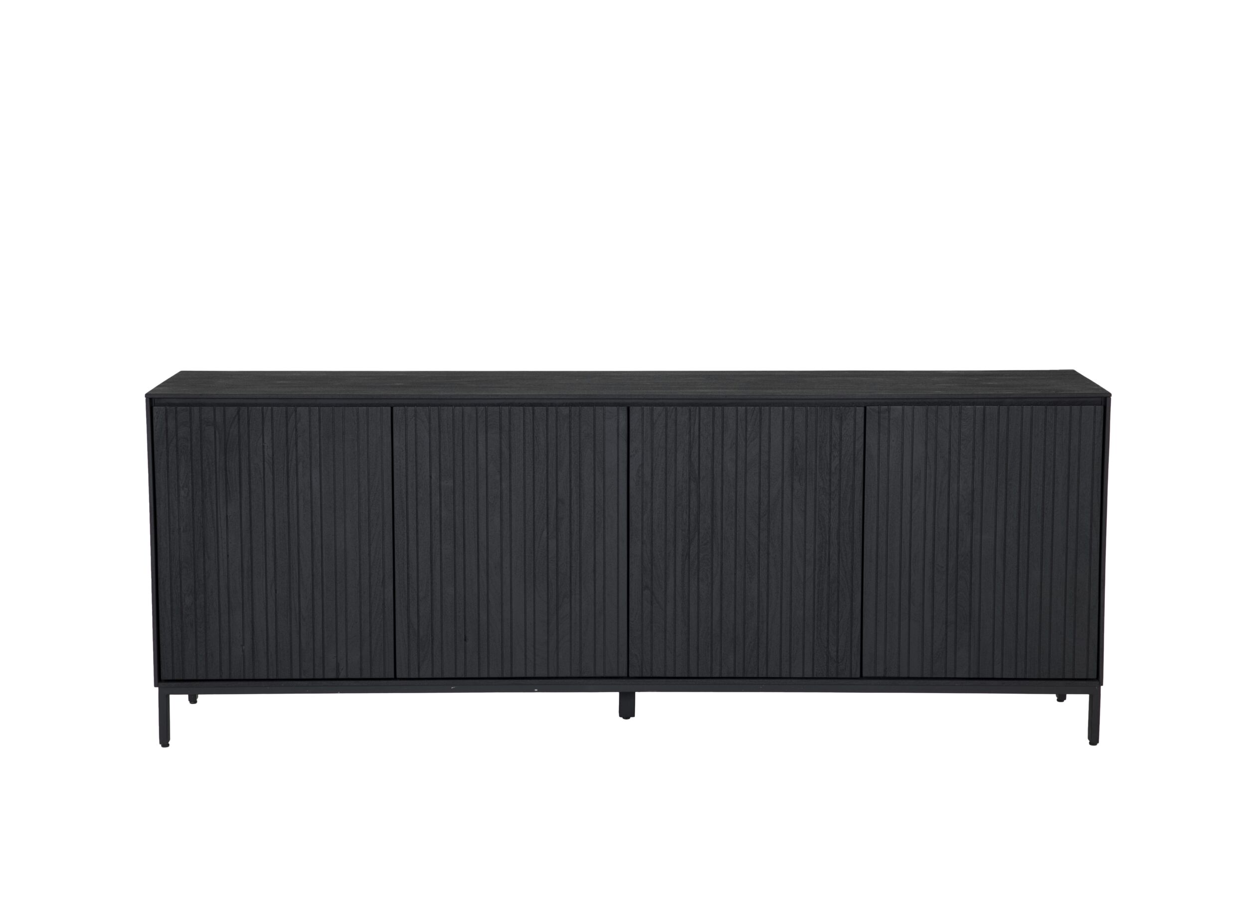 Buffet Aquilano 225cm - acacia massif - noir