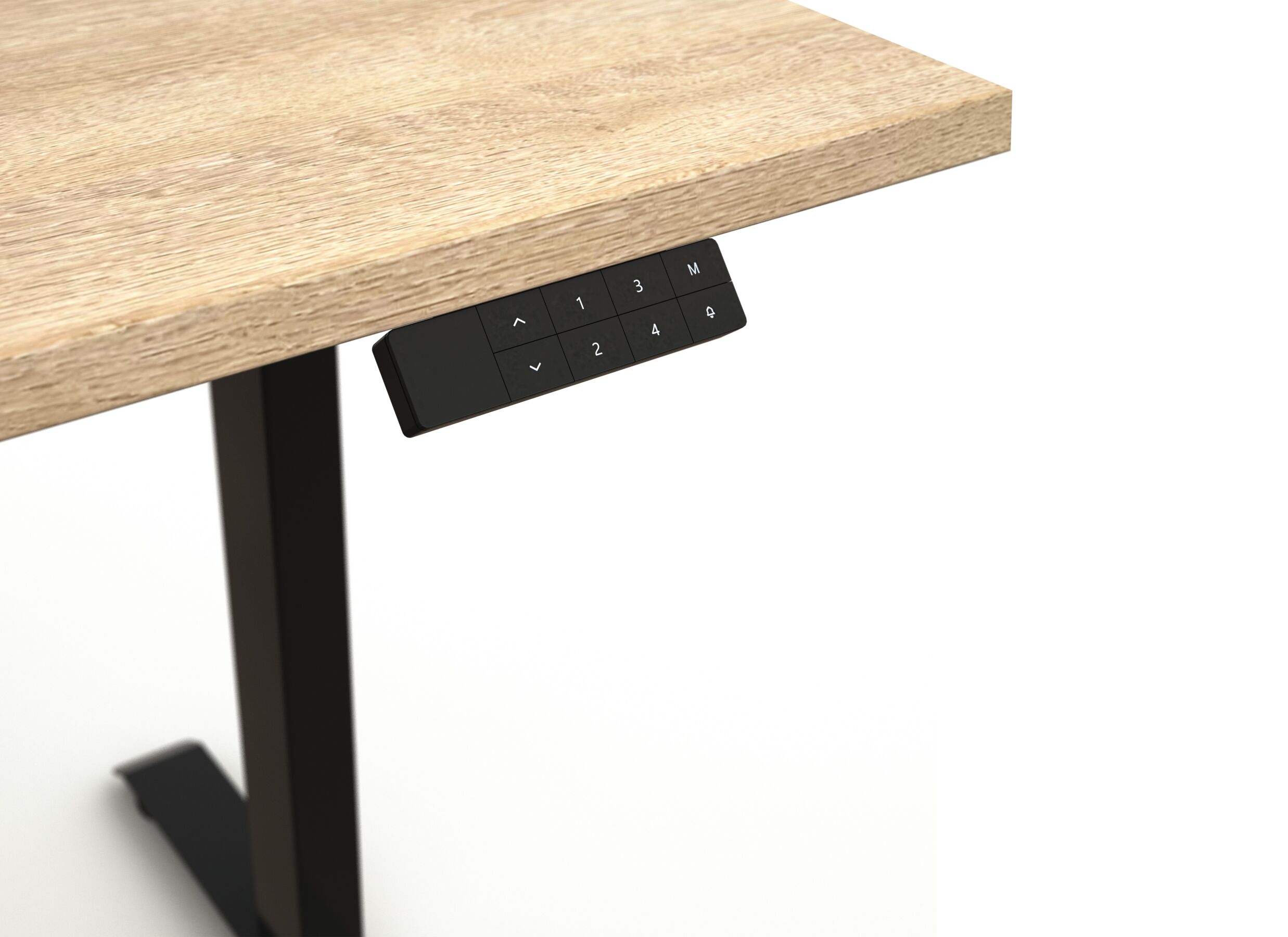 Detailfoto - Zit sta bureau Flexo-2 200x80xH73-123cm - decor - zand eik