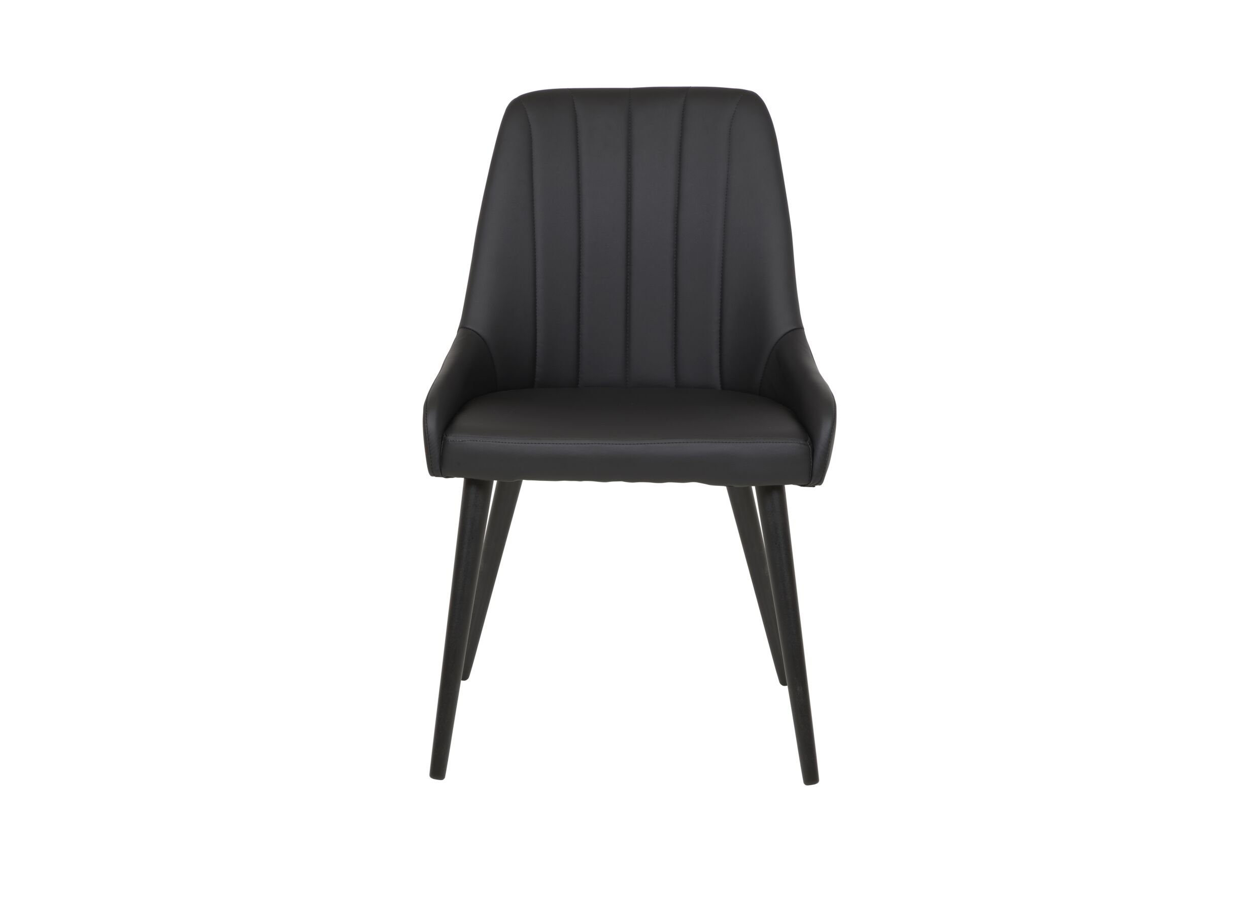 Stoel 52,5x60x86cm - lederlook - zwart