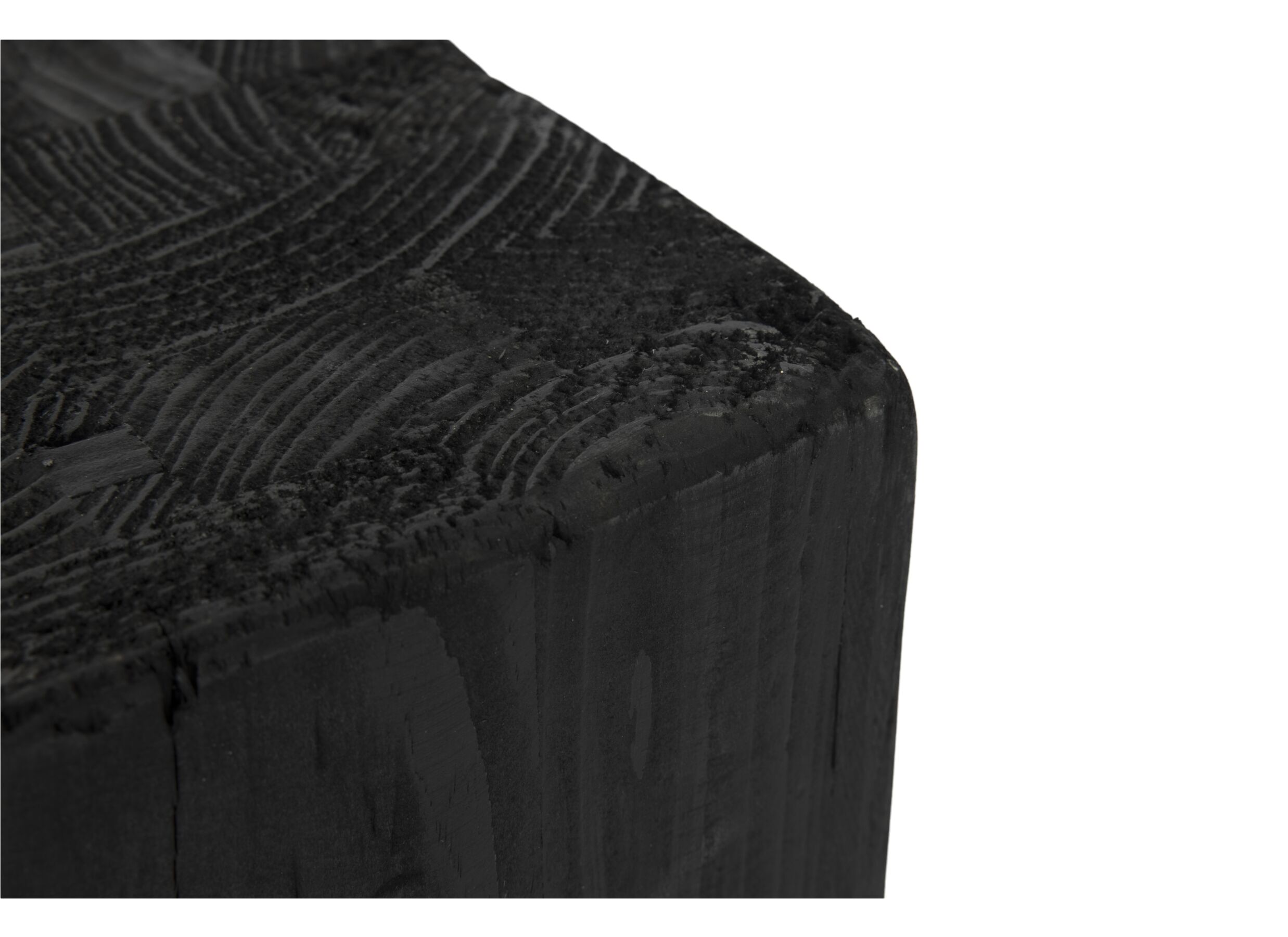 Detail - Colonne Qubit 15x15x15cm - sapin massif recyclé - noir